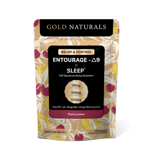 Gold Naturals 5 ملغ Entourage Δ9 x علكة النوم