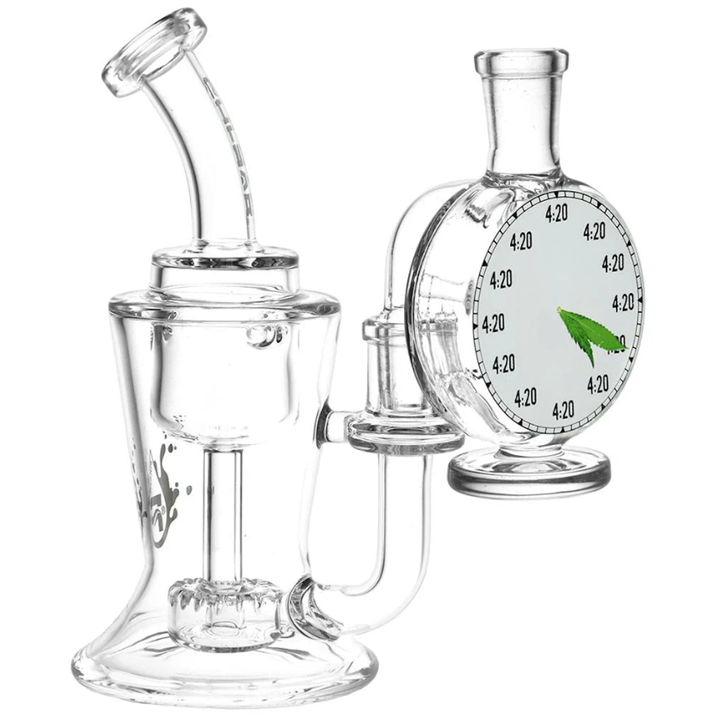 AFG Distribution 420 Pulsar Timepiece Glass Ash Catcher 4in 14mm Male 90°