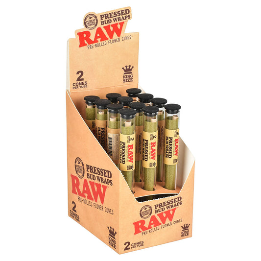 RAW Pressed Bud Wrap Cone | 12pc