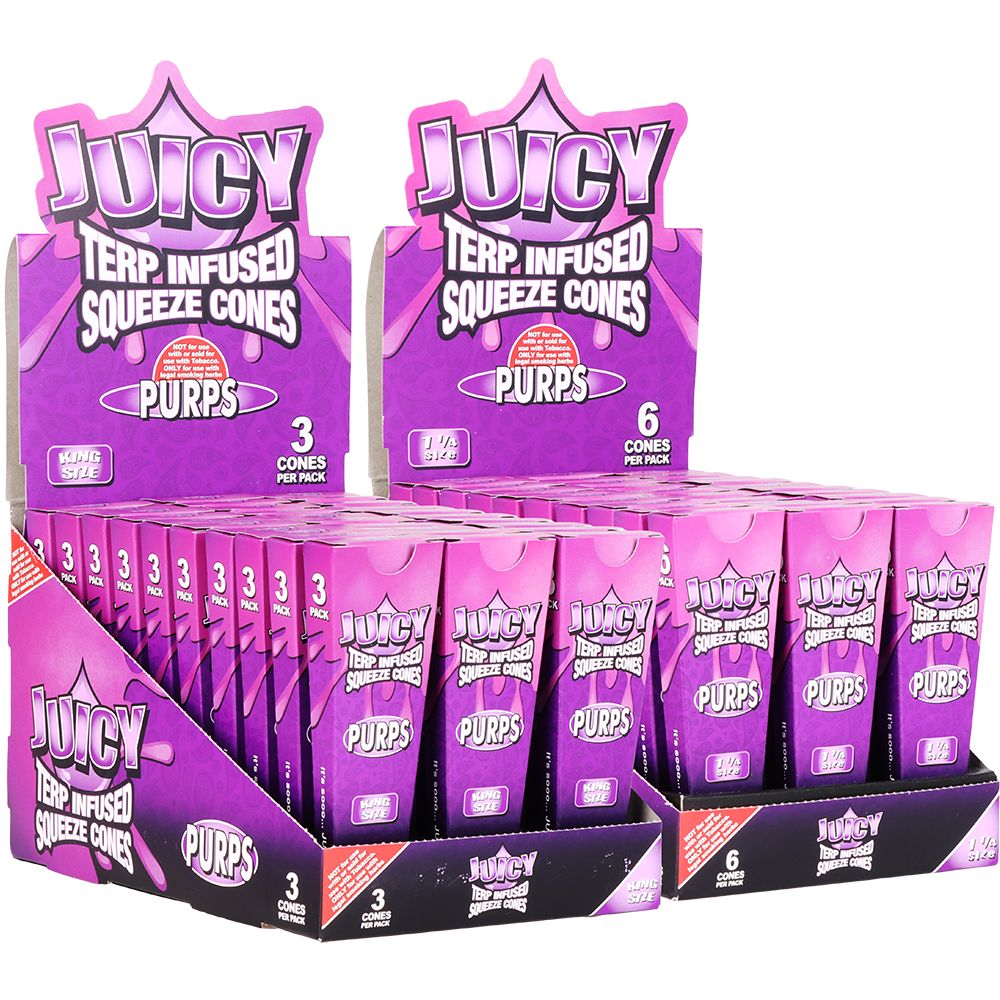 Juicy Terp Infused Squeeze Cones | Purps | 30pk