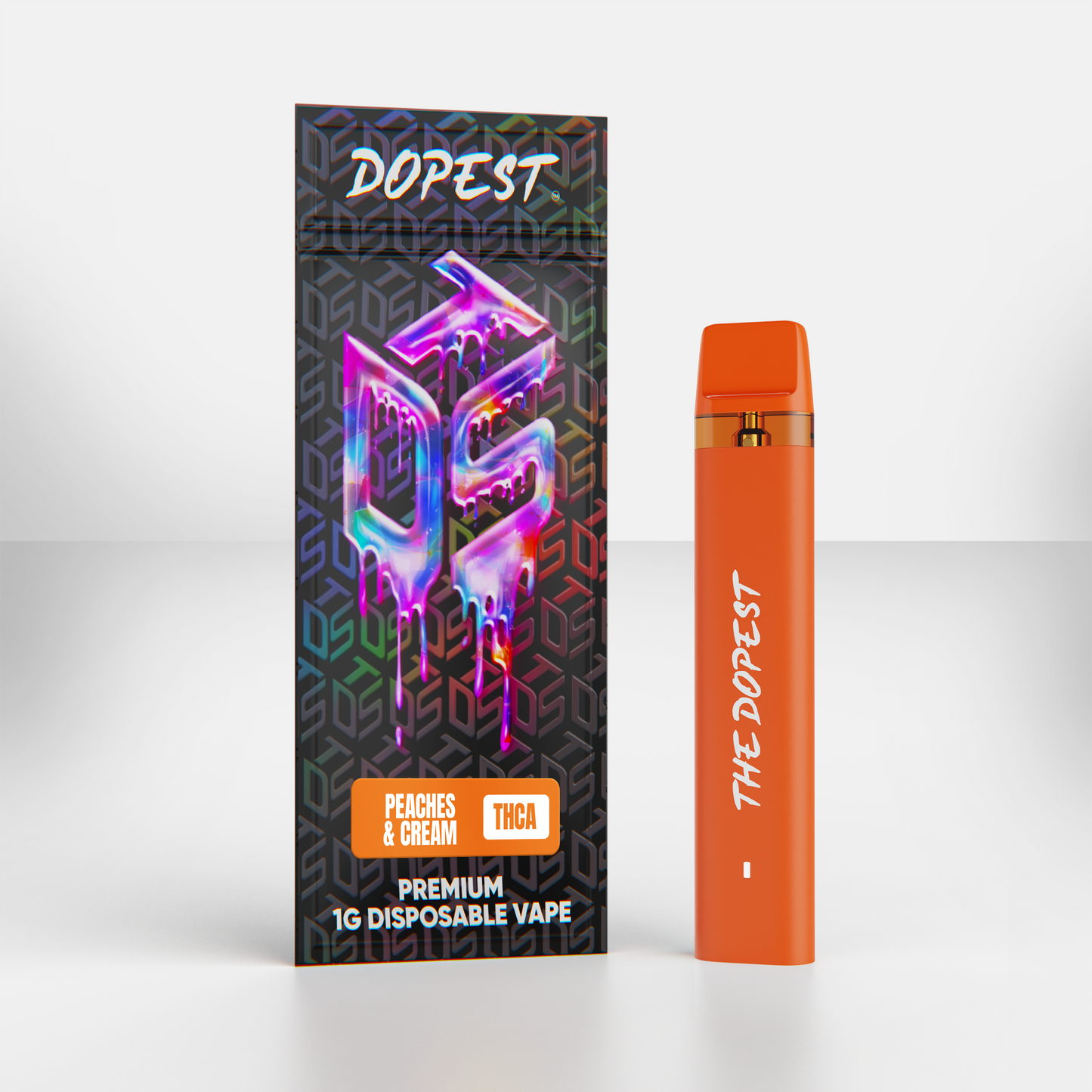 The Dopest Peaches & Cream Sativa 1g Thca Vape Disposable