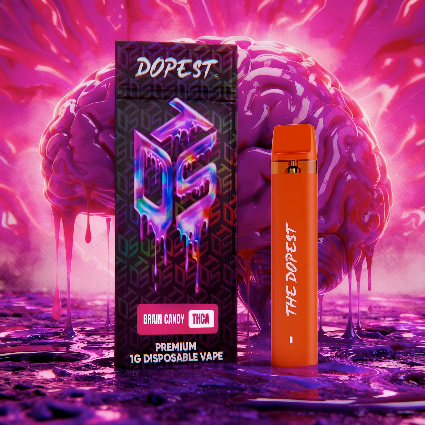 The Dopest Brain Candy Sativa THCA Vape Disposable 1g
