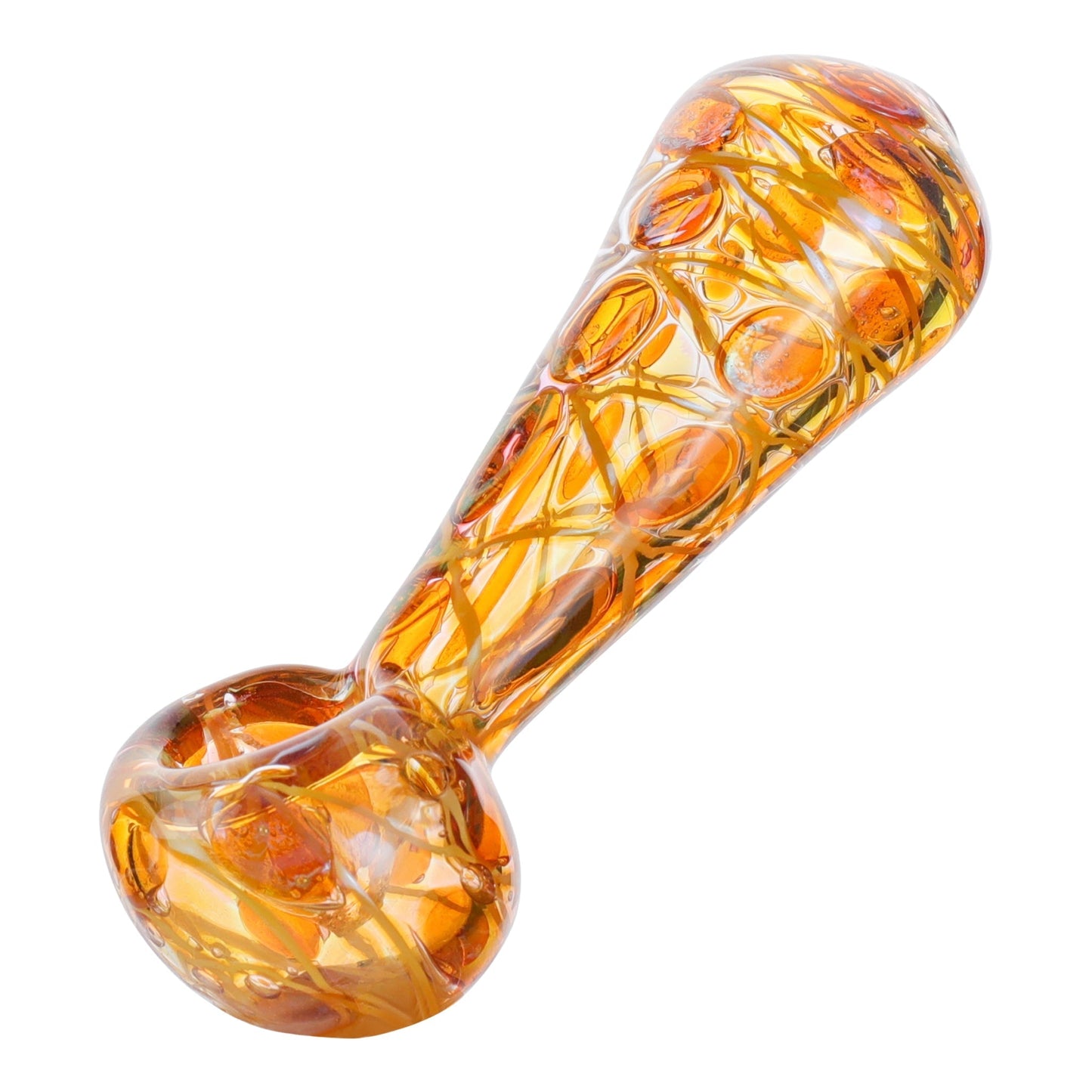 Amber Gold Pipe 5in Borosilicate Glass Spoon