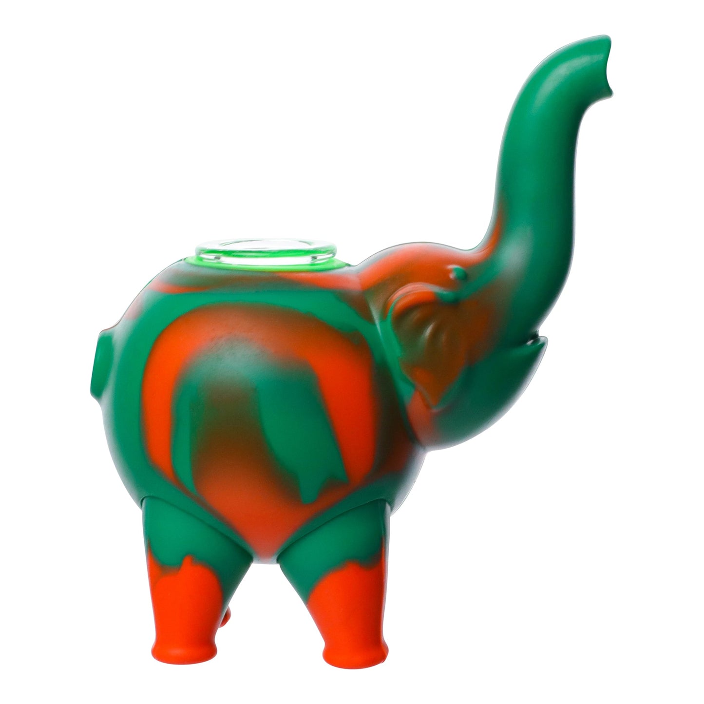 Cartoon Elephant Silicone Pipe 4in