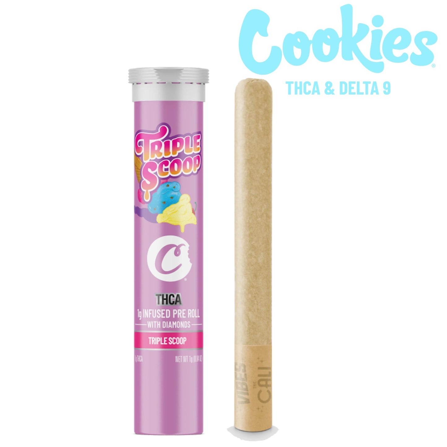 Cookies Triple Scoop Infused THC-A Pre-Roll 1000mg