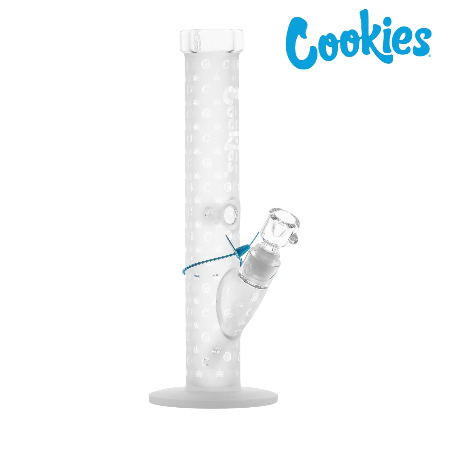 Cookies Glass V Straight Tube Bong 14in Borosilicate