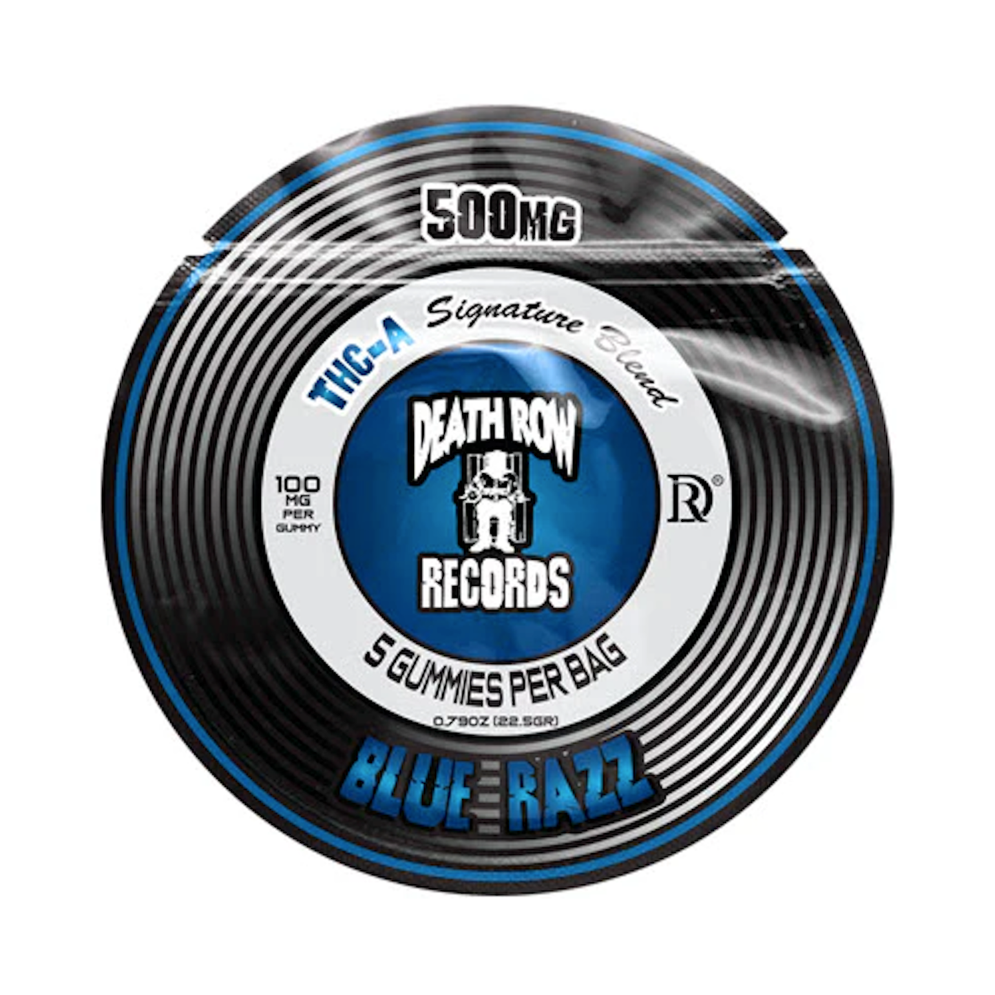 Death Row Signature Blend Blue Razz Gummies 500mg 5ct