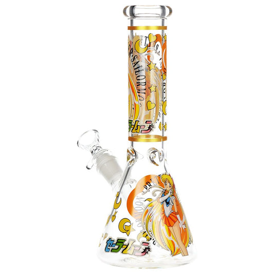ماسورة مياه زجاجية من Sailor Venus Beaker - 10 بوصة / 14 مم F