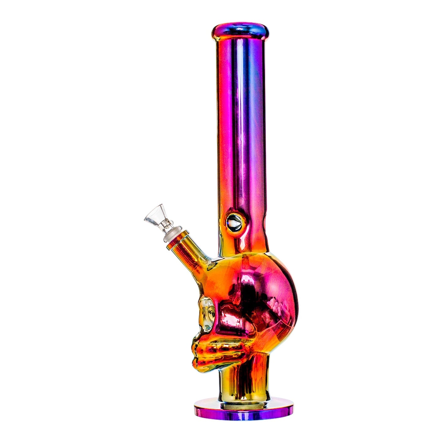 Amy Electro Skull Straight Tube Bong 15in