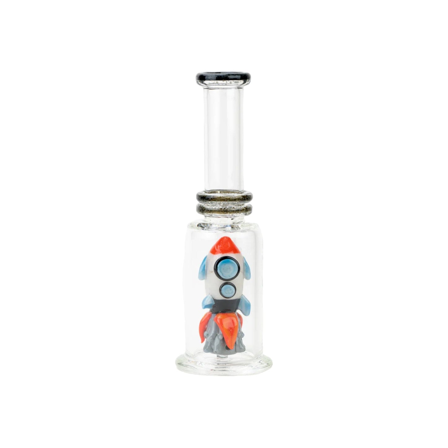 Empire Glassworks Rocket Ship GITD Mini Beaker 8in