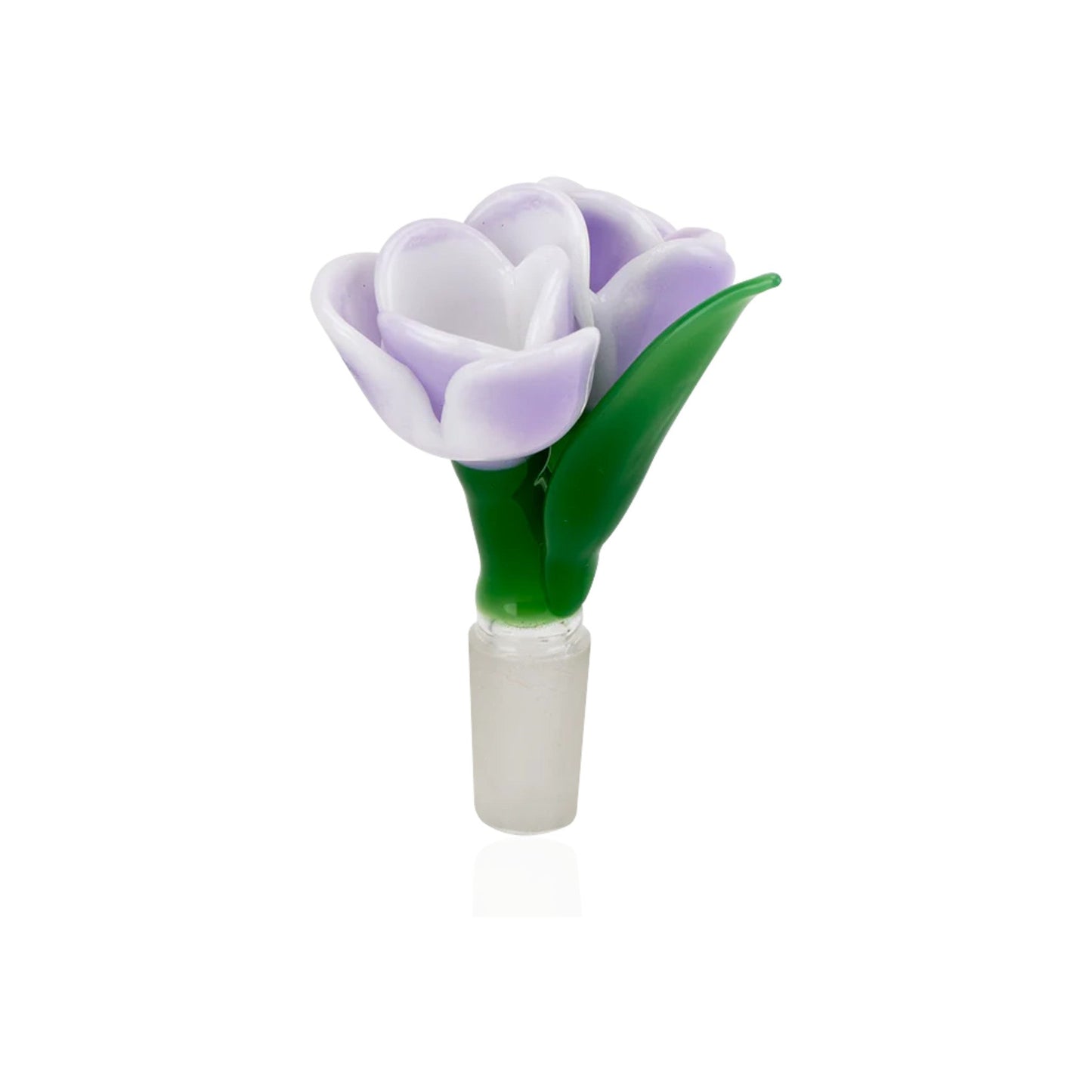 Empire Glassworks White Lavender Tulip Bowl 14mm Male