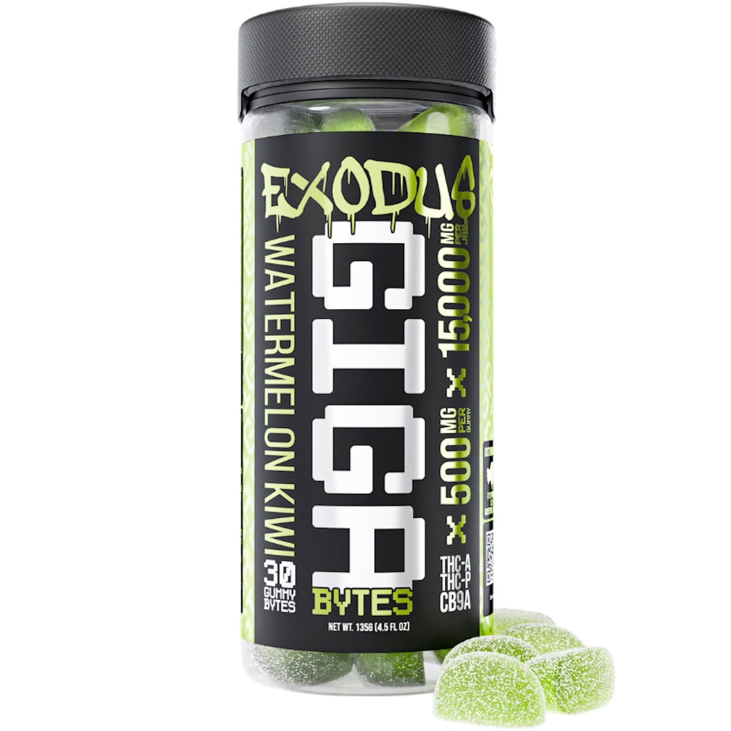 Exodus Gigabyte Watermelon Kiwi THC-A Gummies 15000mg 30ct