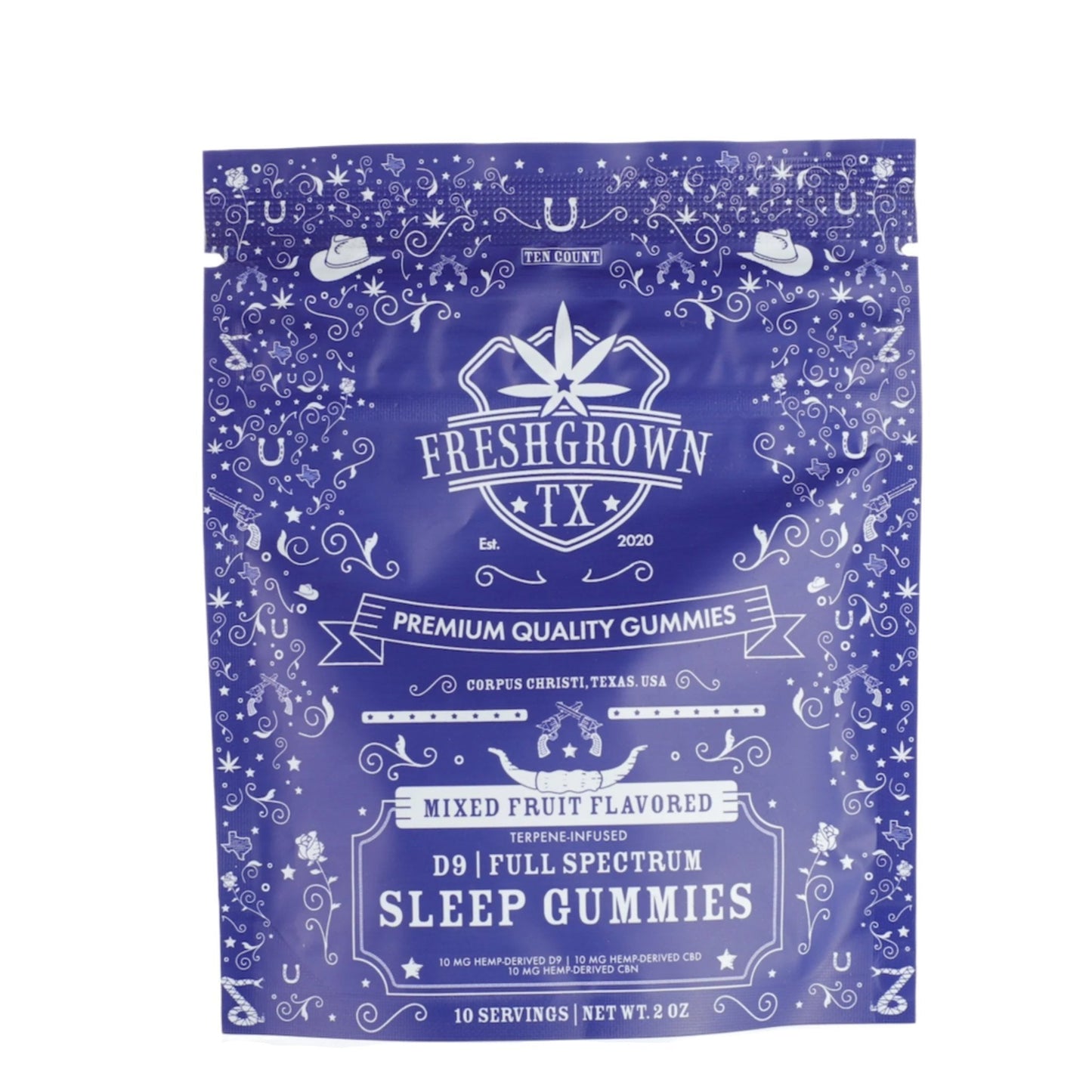 Freshgrown TX Delta 9 Full Spectrum Gummies 1000mg 10ct