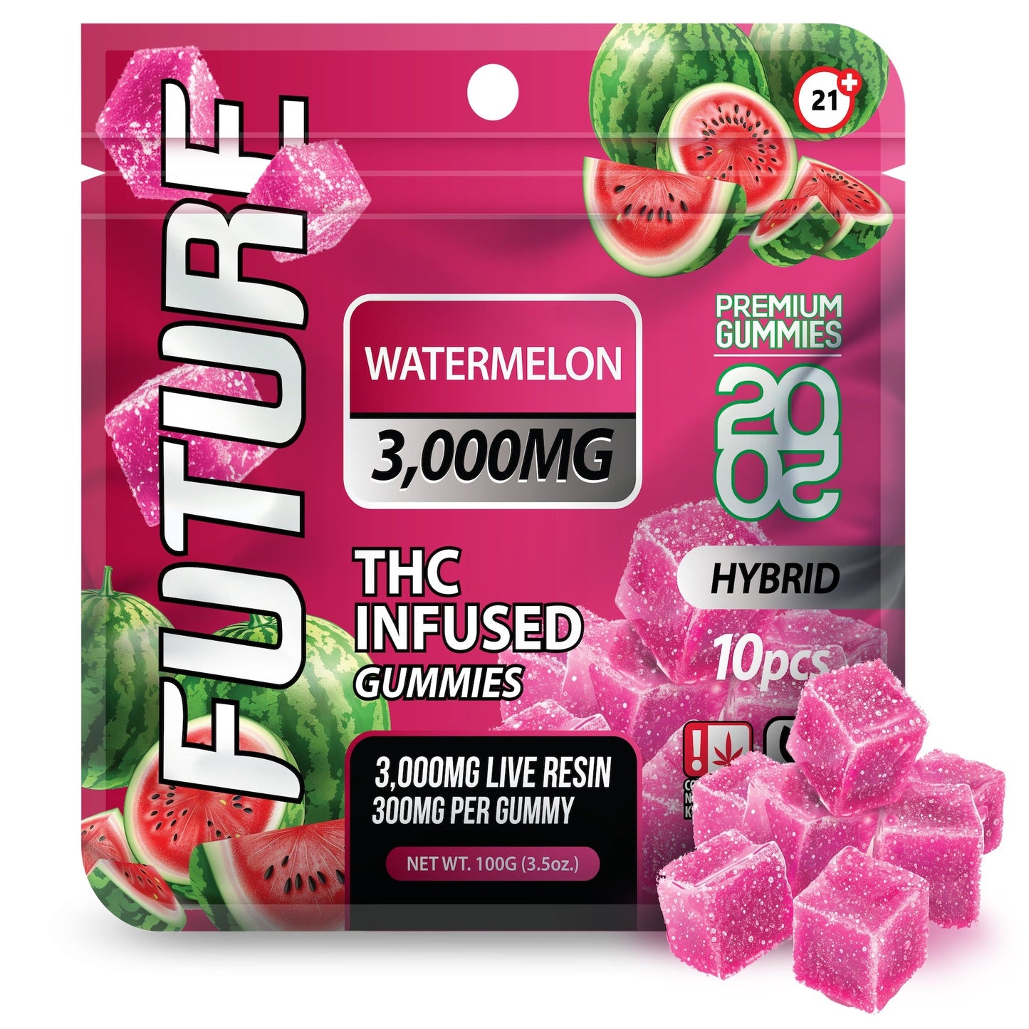 Future THC-A Infused Watermelon Gummies 3000mg