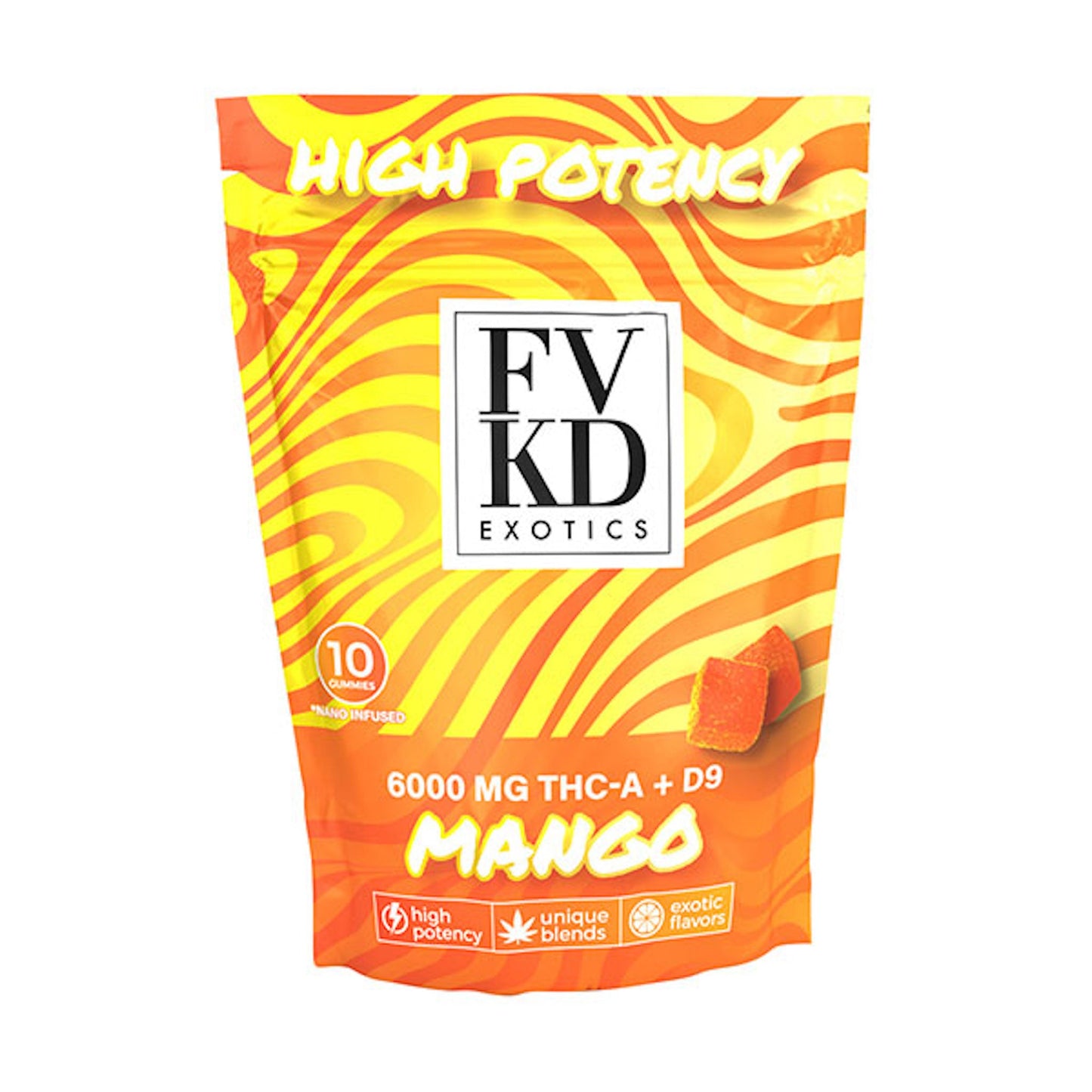 FVKD Exotics THCA + D9 Gummies 6000mg 10ct