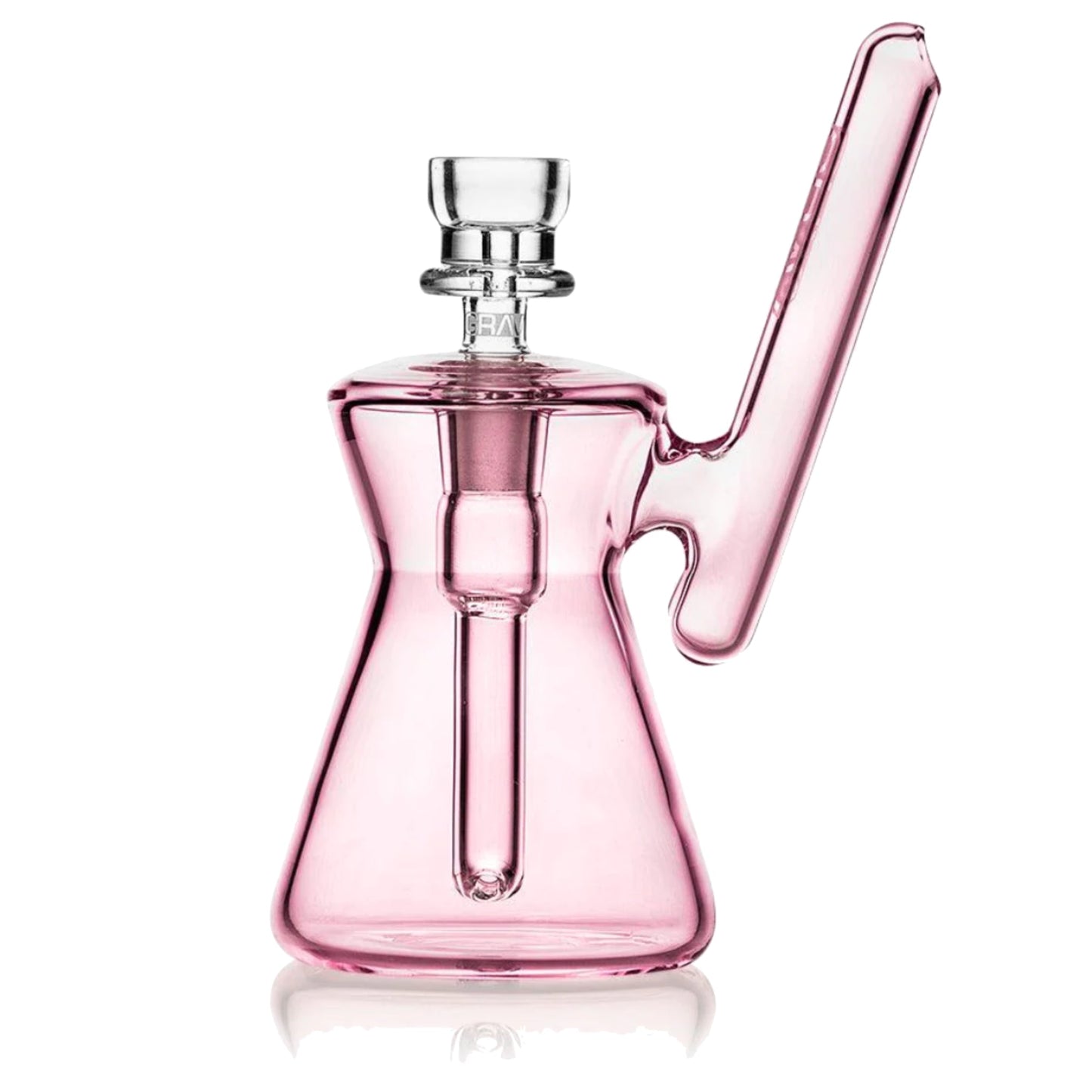 Grav Pink Hourglass Pocket Bubbler 4.5in