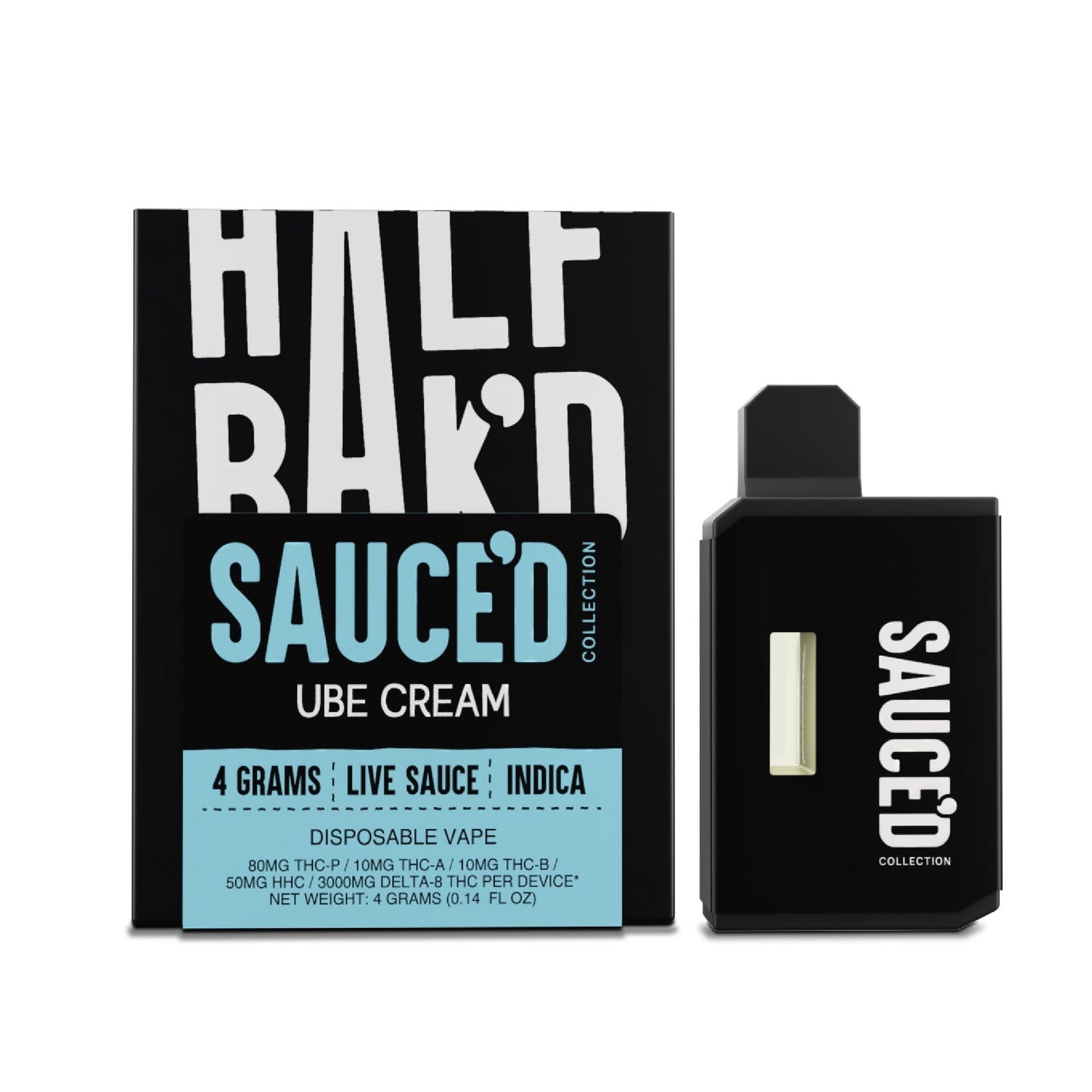 Half Bakd Live Resin THC Sauced Vaporizer 4000mg