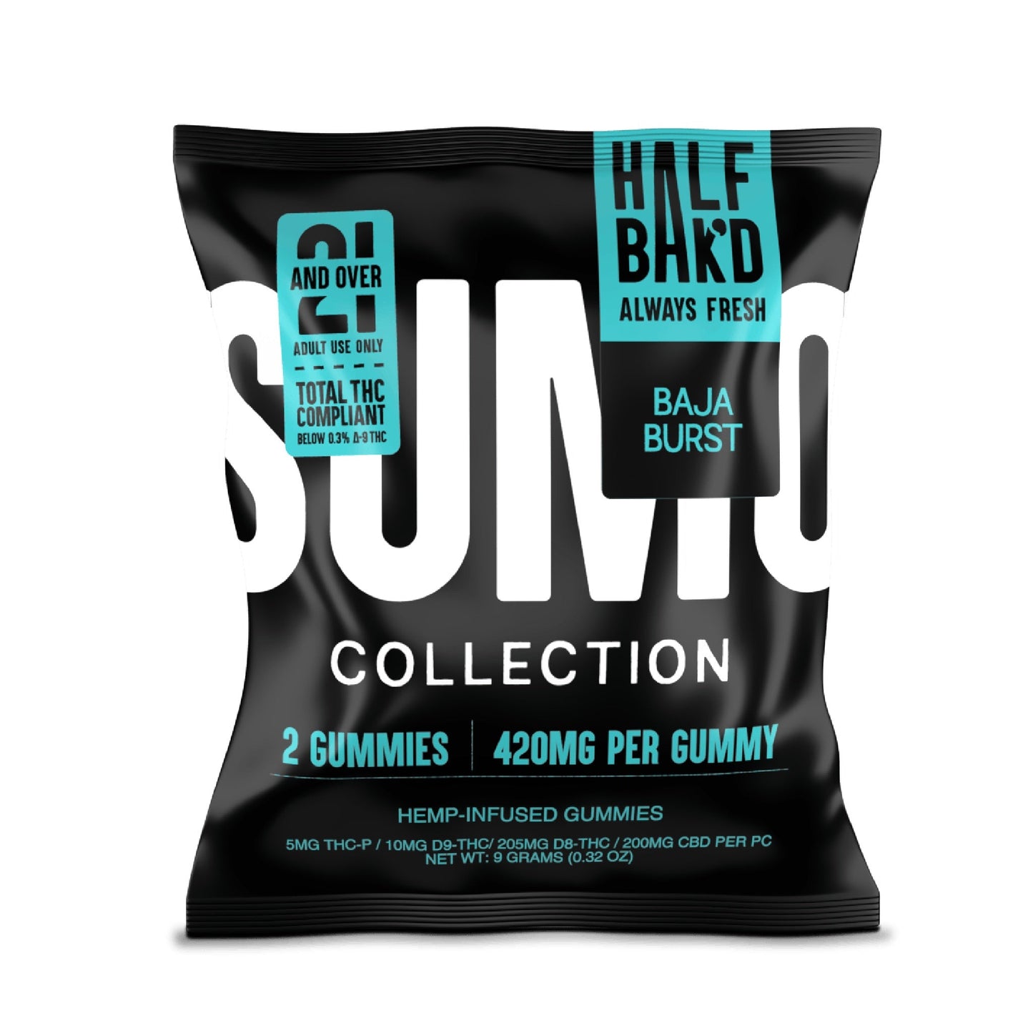 Half Bakd Sumo THC-A Delta 9 Gummies 420mg 2ct