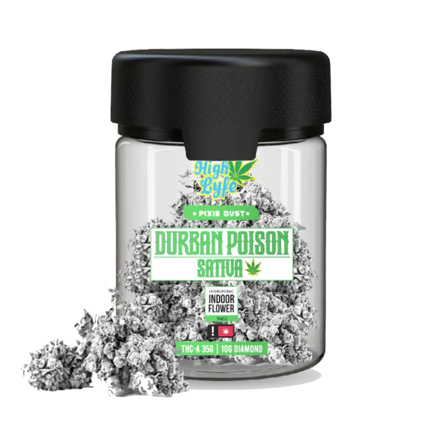 High Lyfe THC-A Pixie Dust Durban Poison Flower 35g