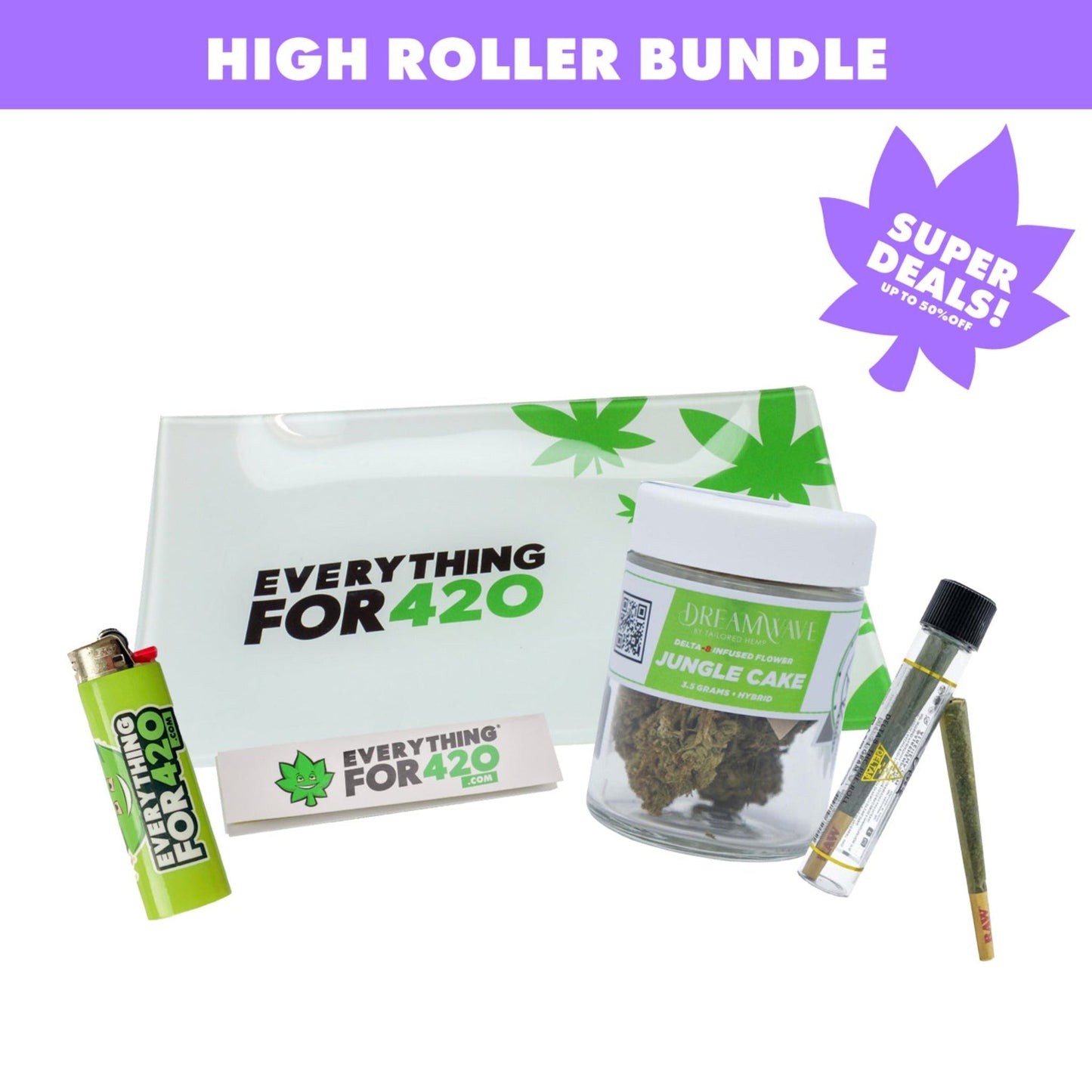 Everything 420 High Roller Bundle Delta 8 Pre Rolls Flower