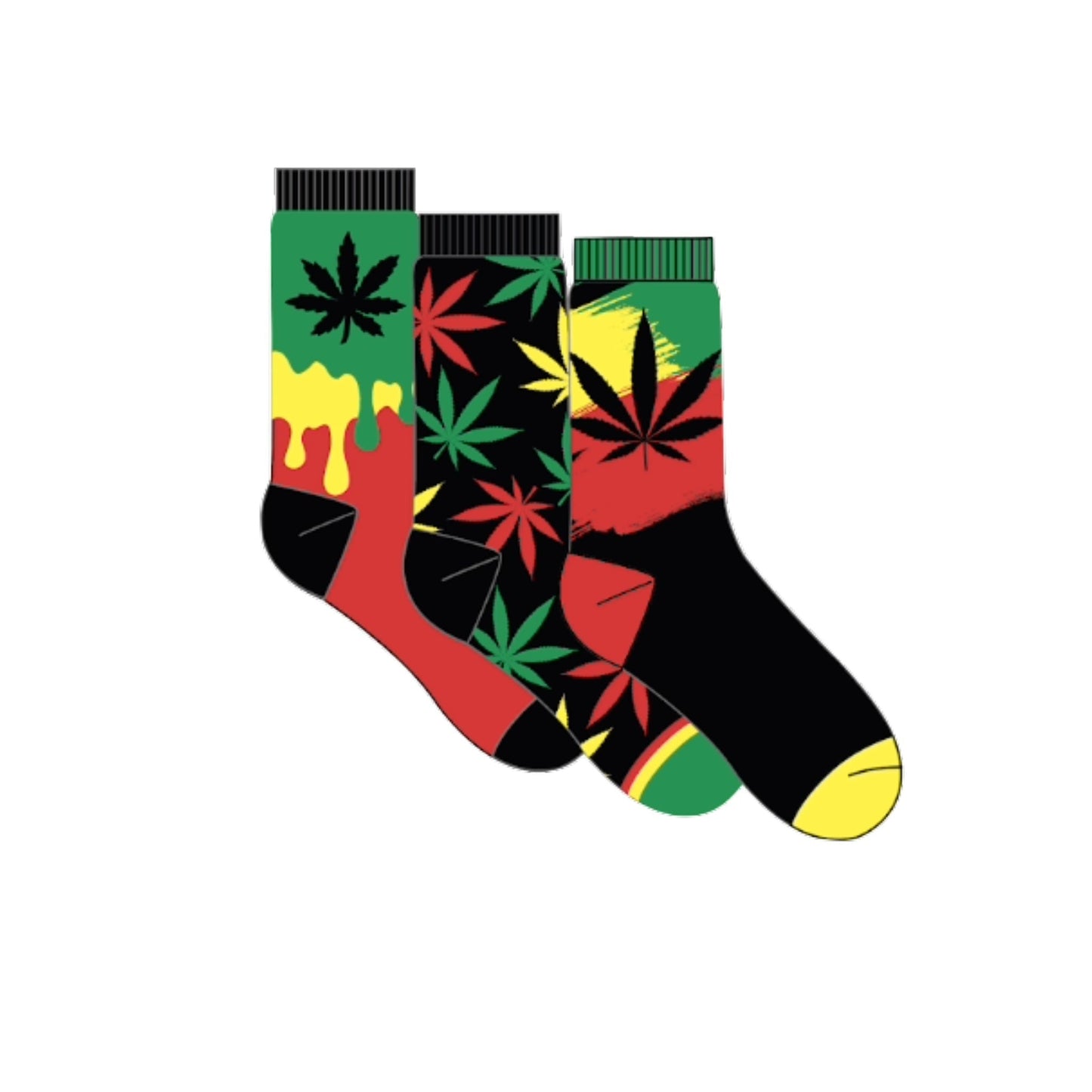 Hypnotic Socks 3 Pack Crew Style Polyester Blend