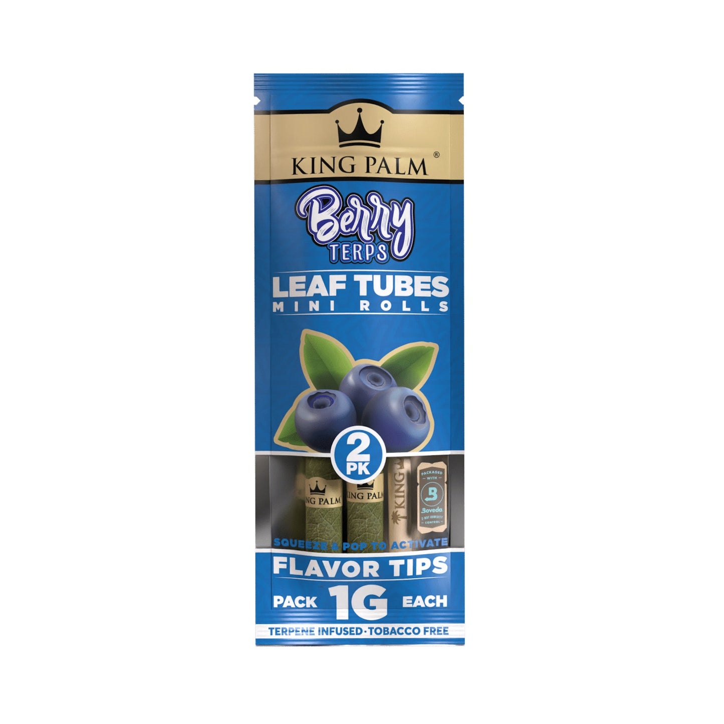 King Palm Leaf Tube Mini Rolls 2ct