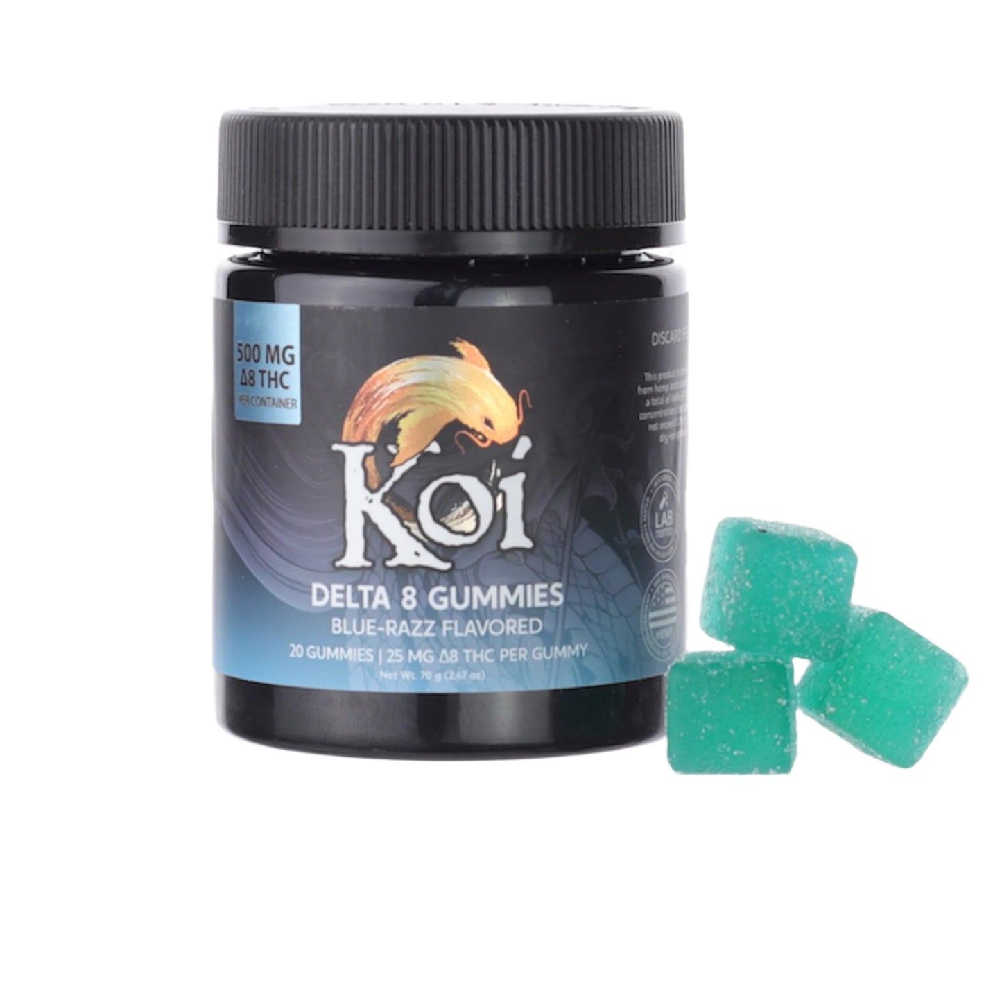 Koi Delta 8 Blue Razz Gummies 500mg