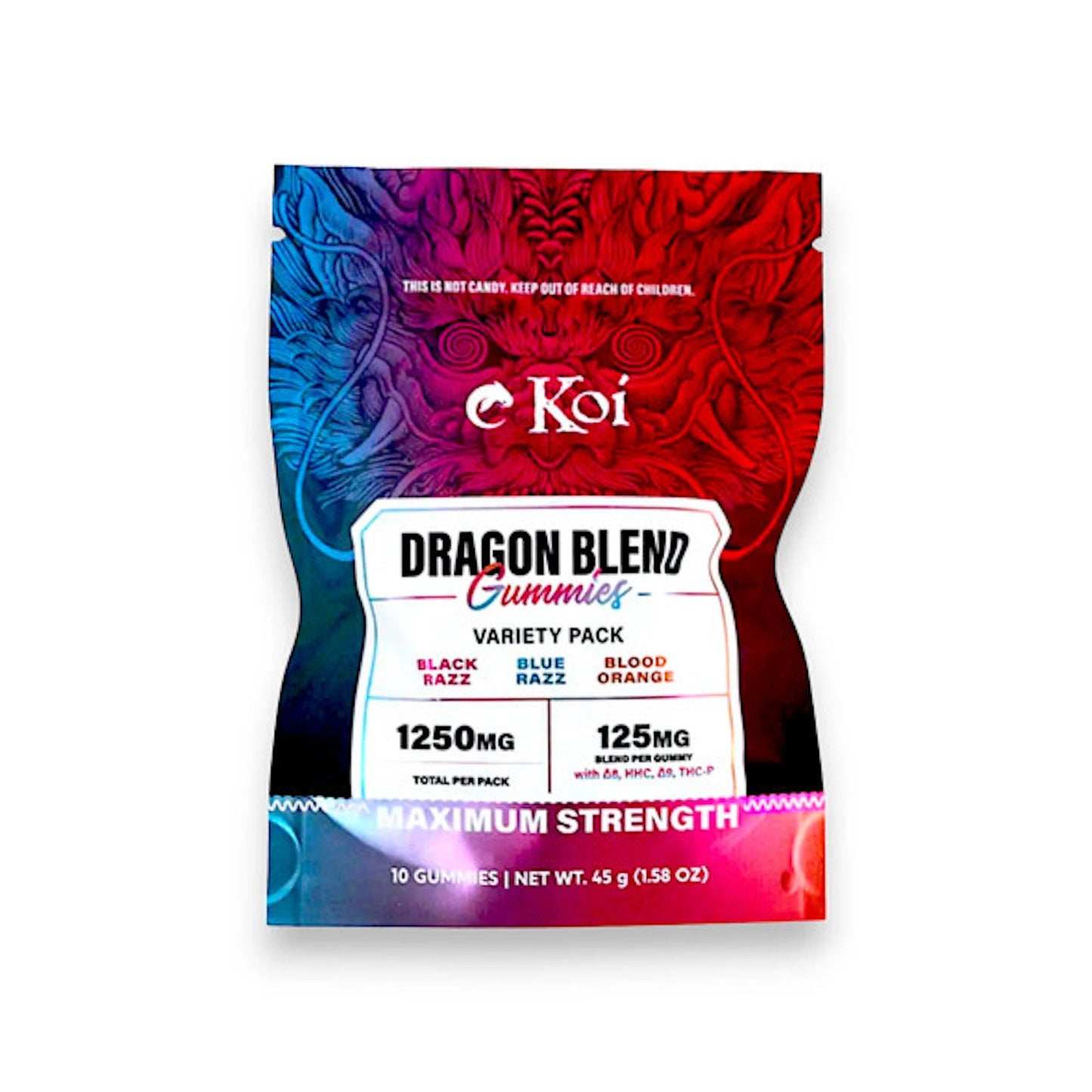 Koi Dragon Blend Variety Gummies 1250mg 10ct