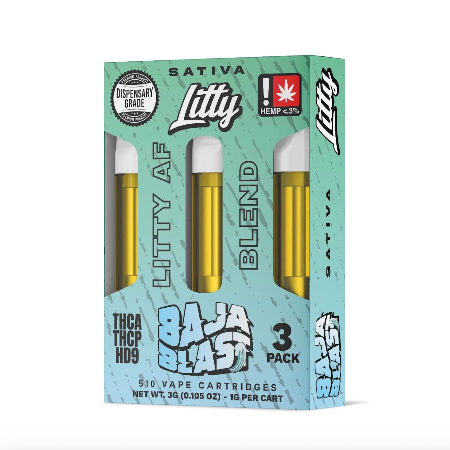 Litty AF Blend Baja Blast Cartridge 3 Pack
