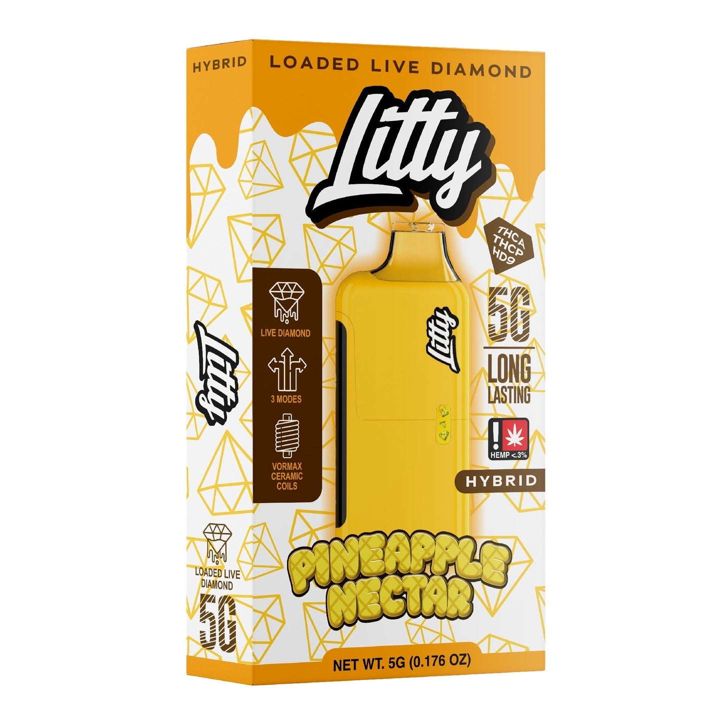 Litty THC-A Liquid Diamond Vaporizer 5000mg
