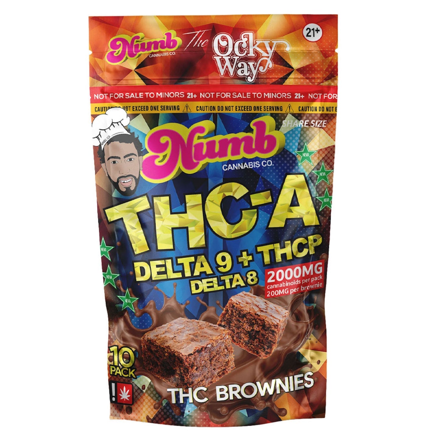 Numb Ocky Way THC-A Brownies 2000mg 10ct