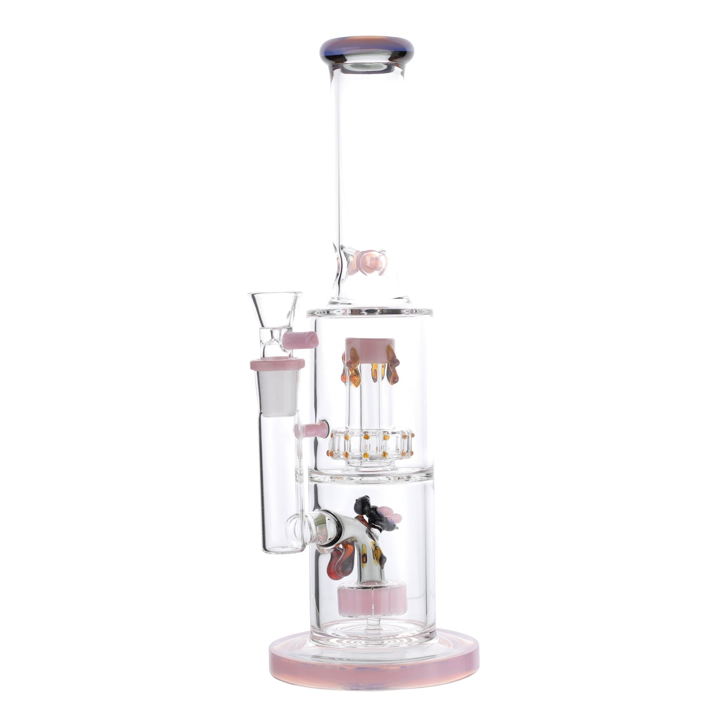 Royal Glass Pink Honey Hive Percolator Bong 14in