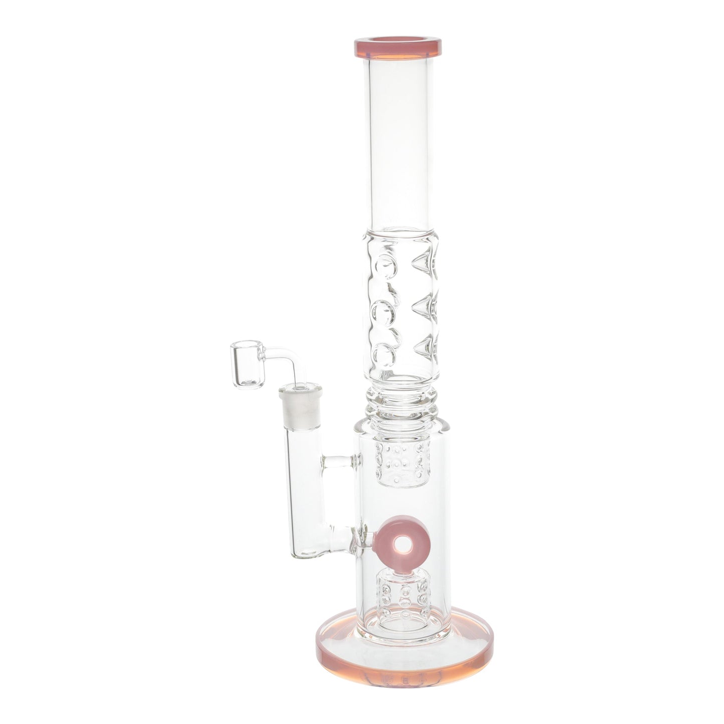 Amy Pink Oh My Bong 17in Triple Percolator Straight Tube