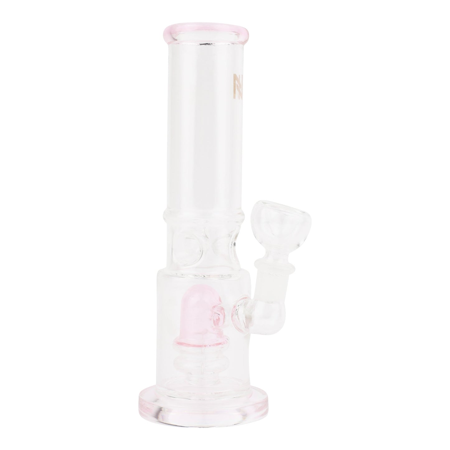 Pink Pinched Perc Bong 7in