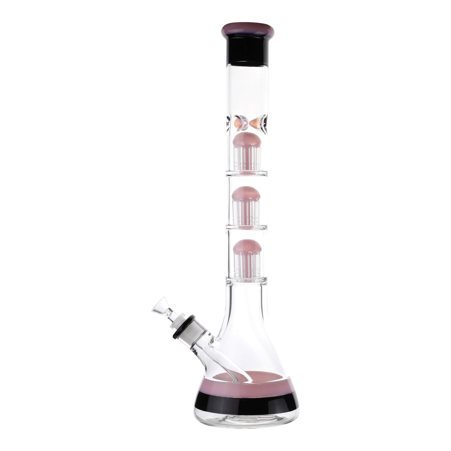 Royal Glass Pink Triple Dipped Tree Perc Bong 18in