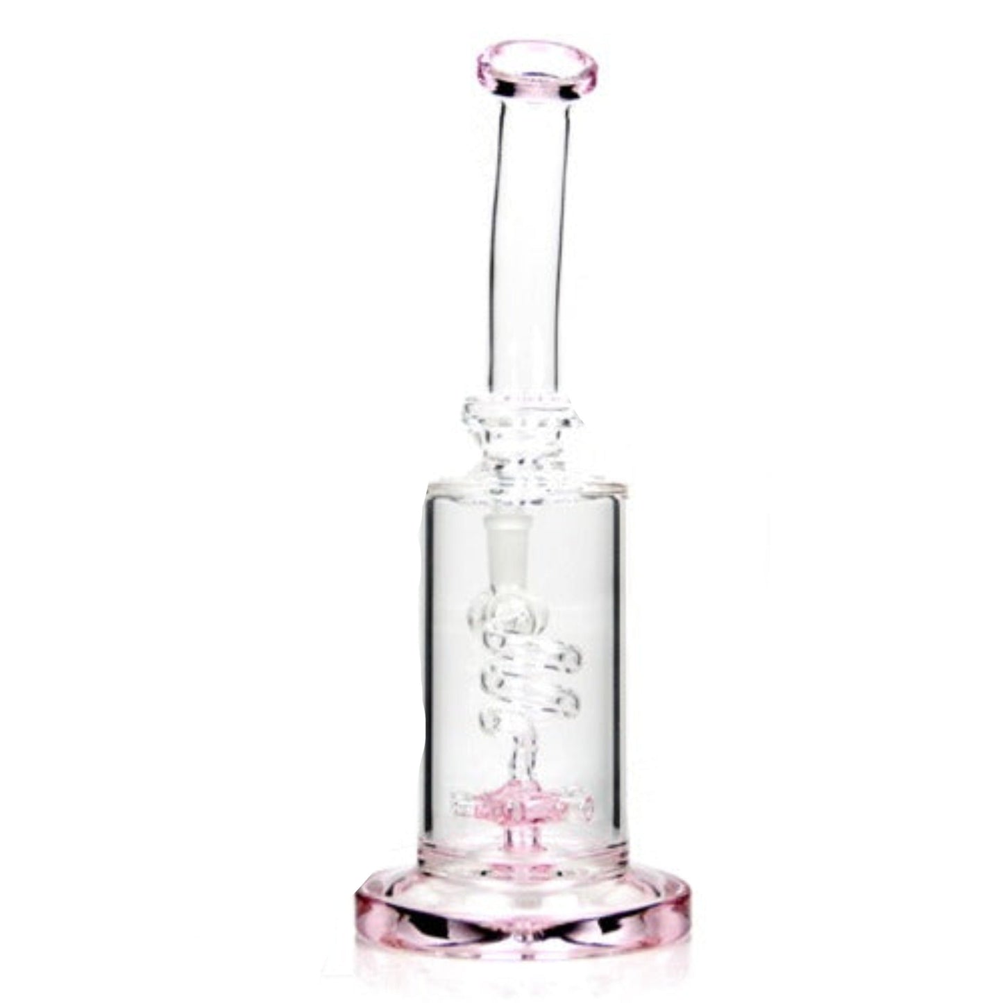 Amy Pink Twisted Coil Bong 12in