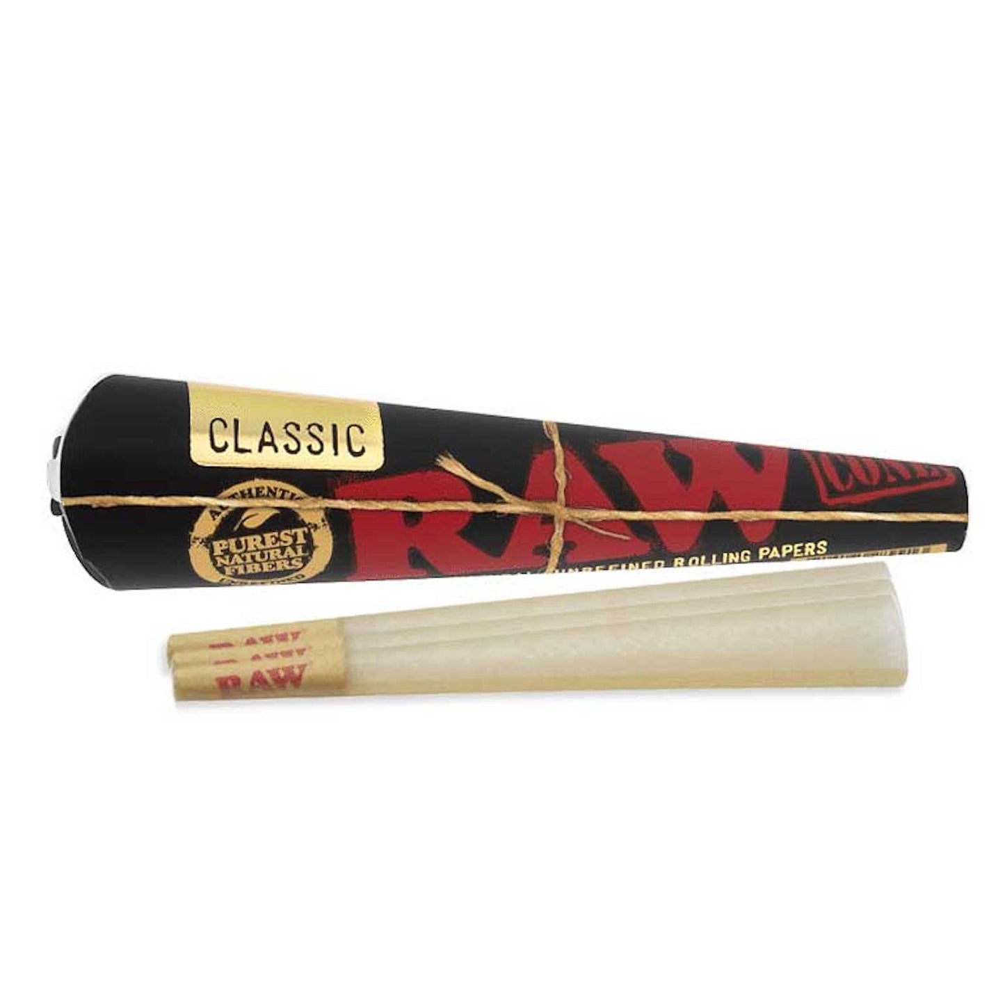 RAW Black Organic King Size Pre Rolled Cones 3ct