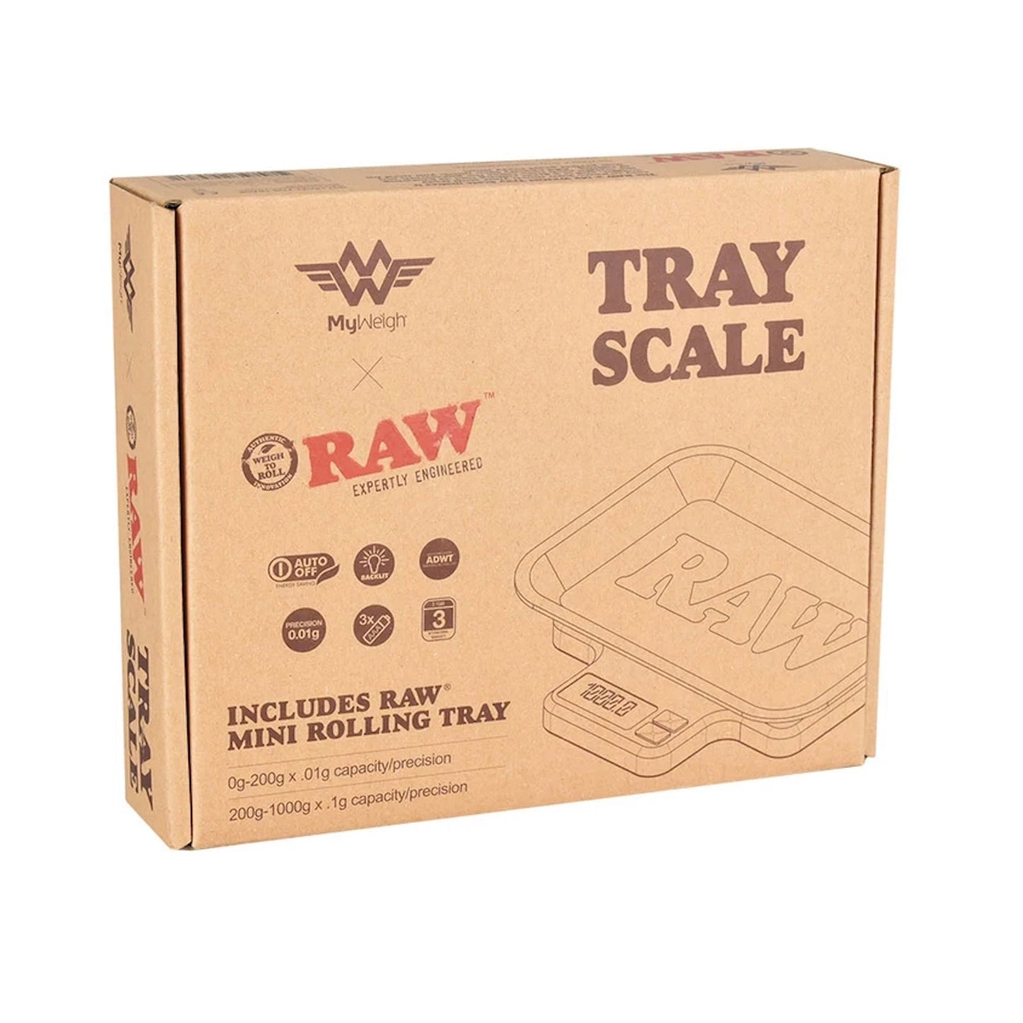 RAW X My Weigh Tray Scale 1000g
