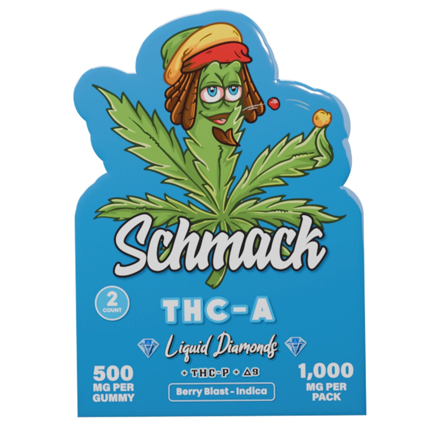 Schmack Liquid Diamonds THC-A Gummies 1000mg 2ct