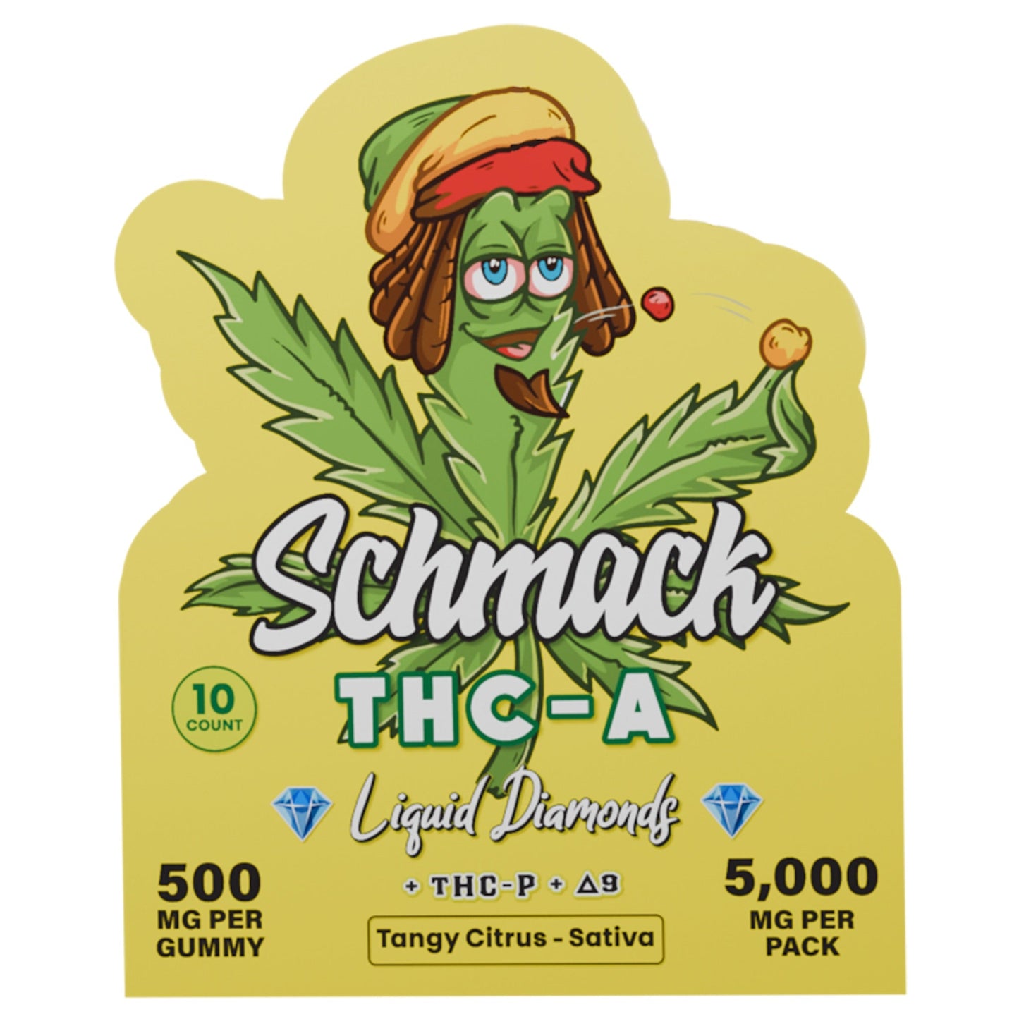 Schmack Liquid Diamonds THC-A Tangy Citrus Gummies 5000mg 10ct