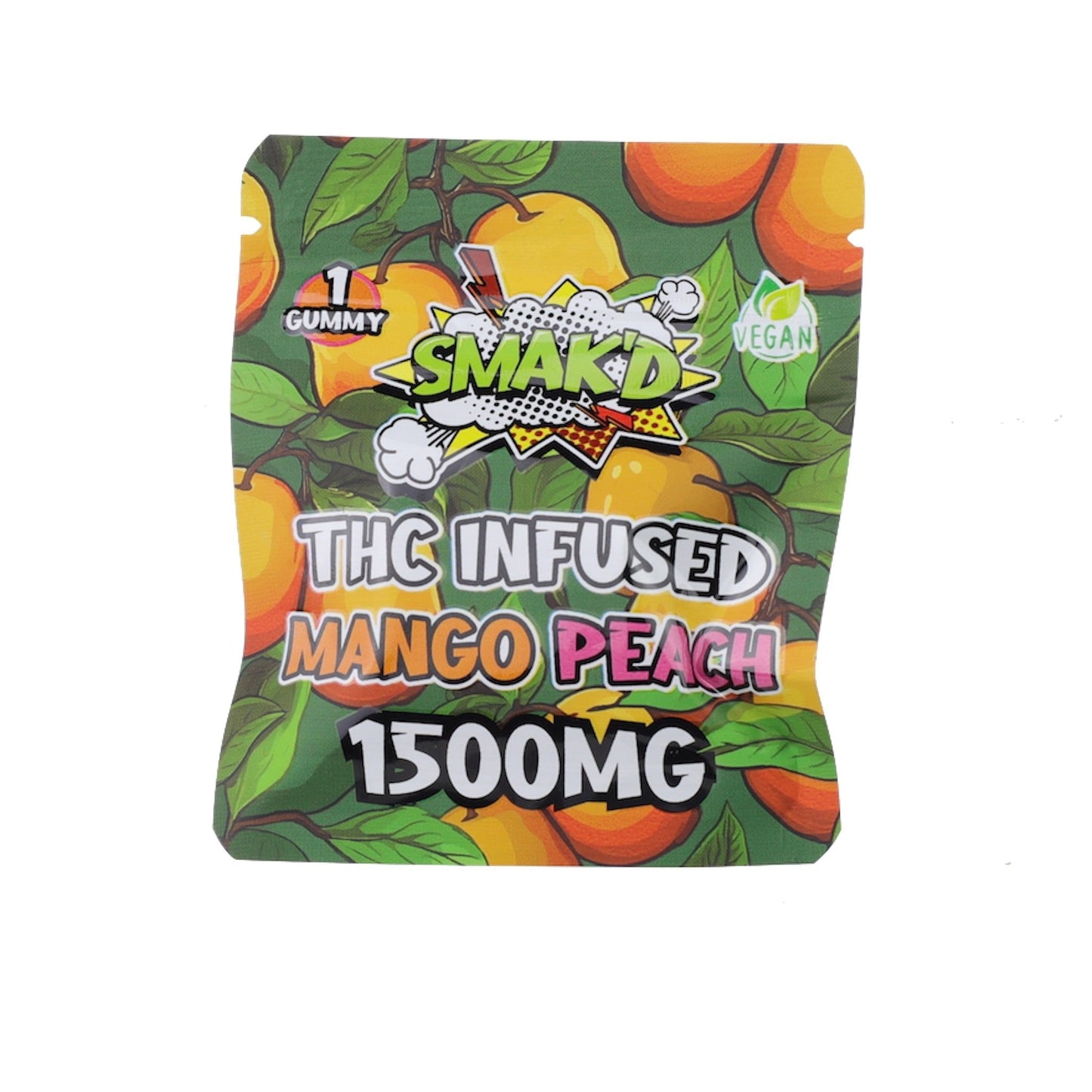 Smakd Mango Peach Delta 8 HHC Gummy 1500mg