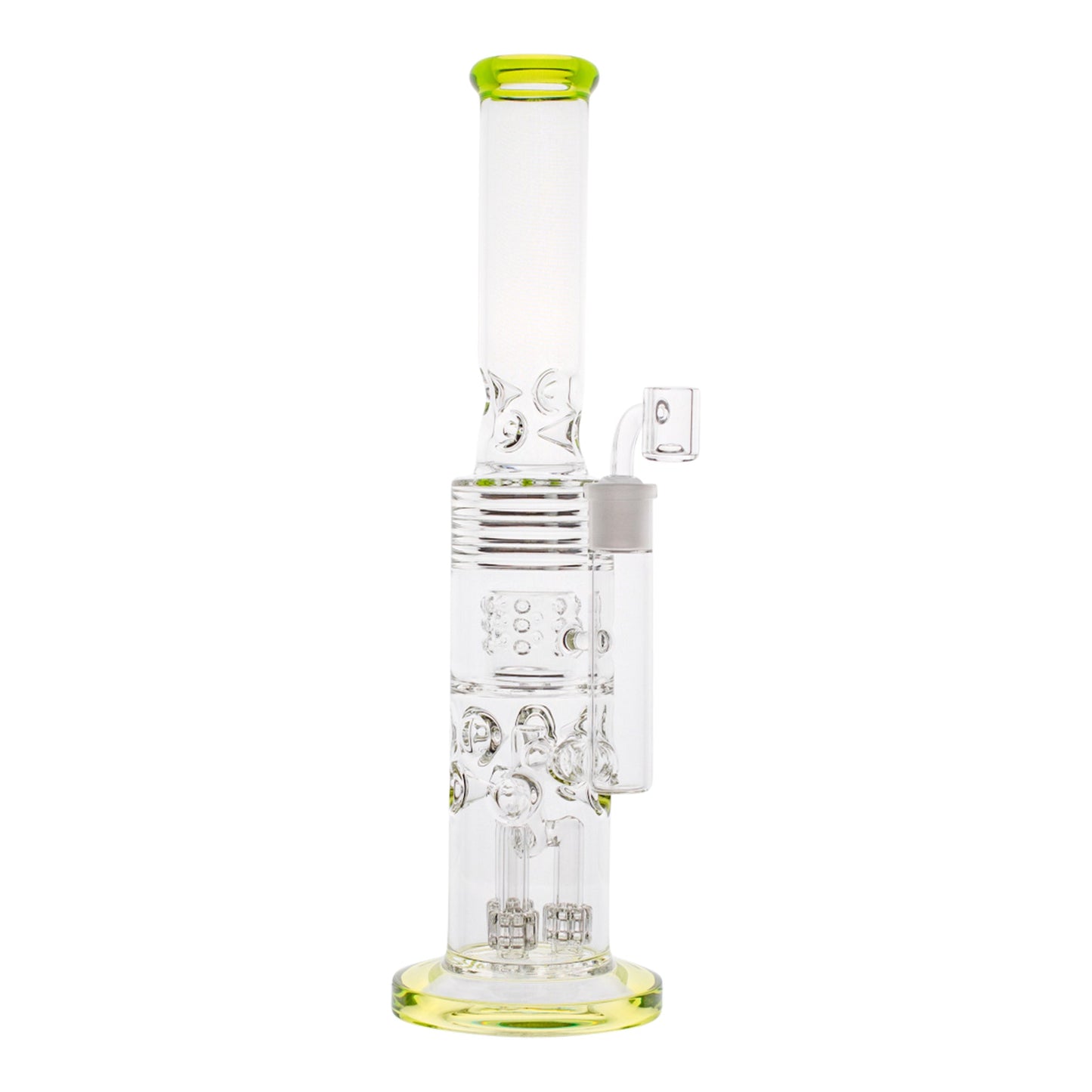 Smokestack Percolator Bong 15in Borosilicate Glass