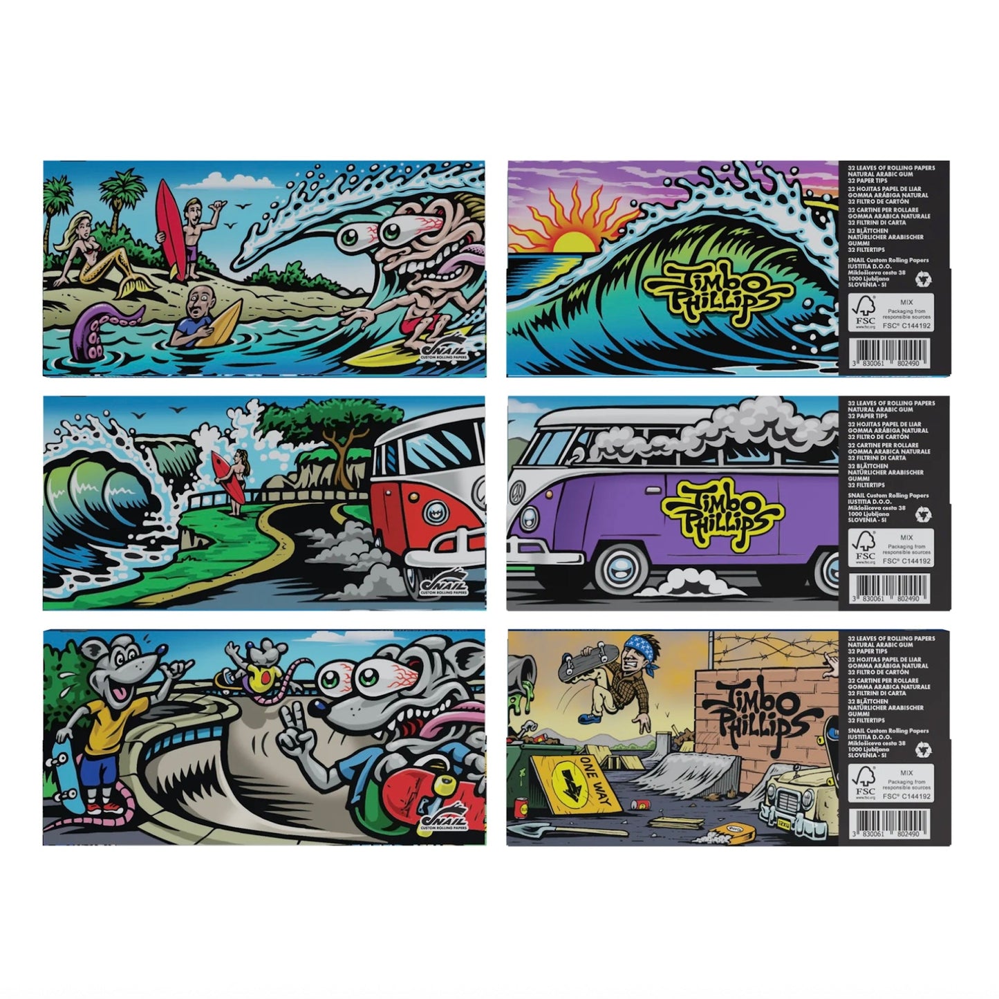 Snail Jimbo Philips King Size Rolling Papers With Tips