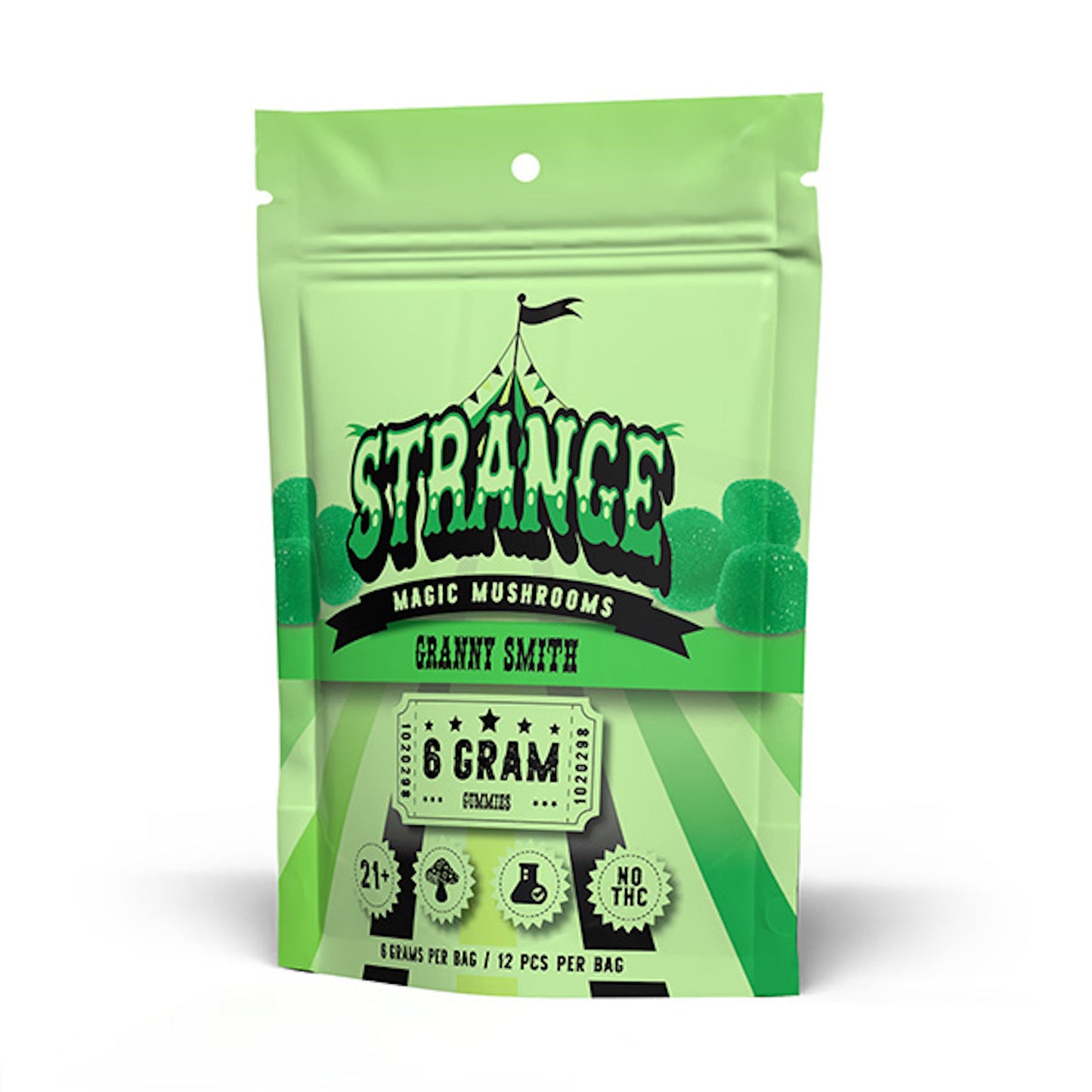 Strange Magic Mushroom Granny Smith Gummies 6000mg