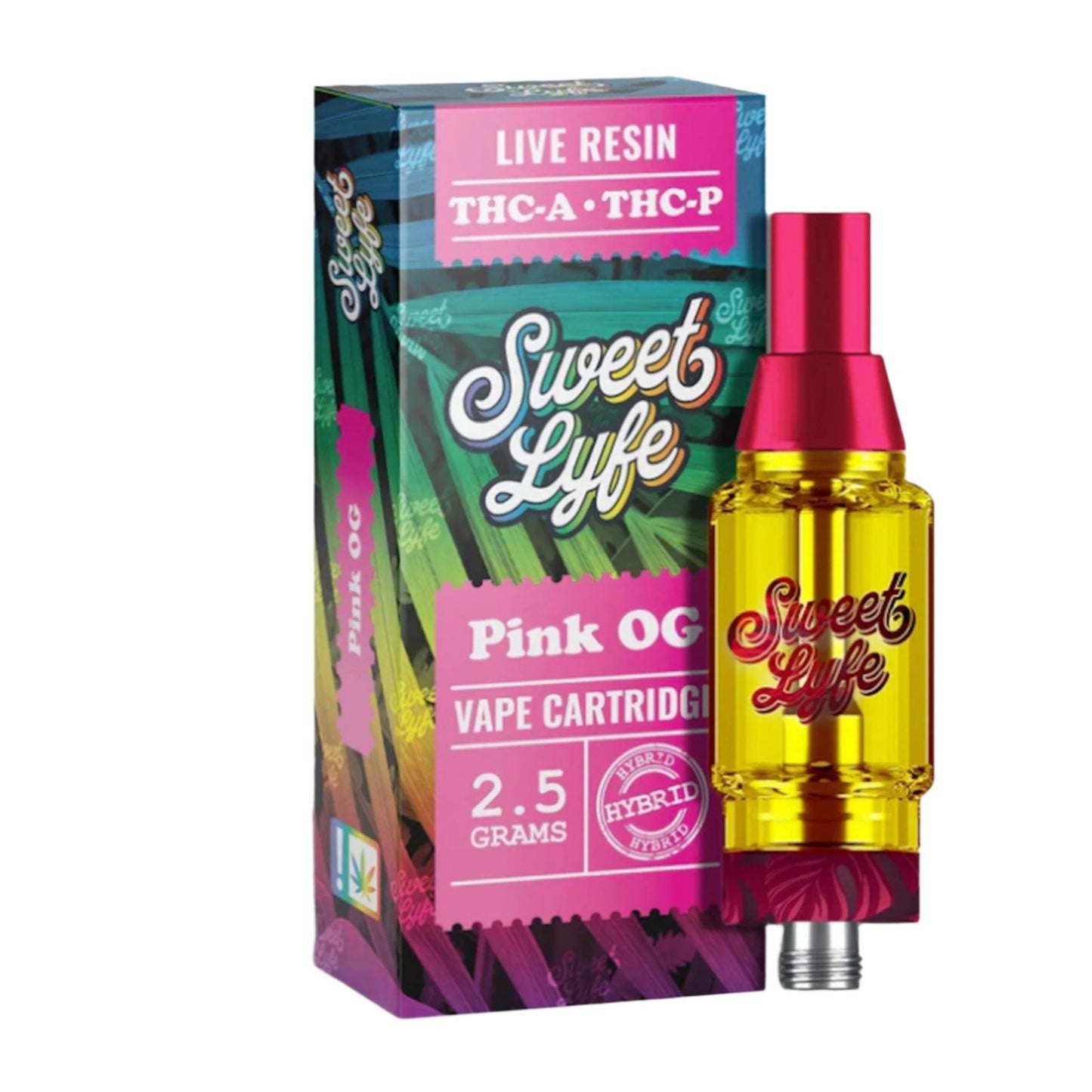 Sweet Lyfe Live Resin Pink OG THC-A THC-P Cartridge 2500mg
