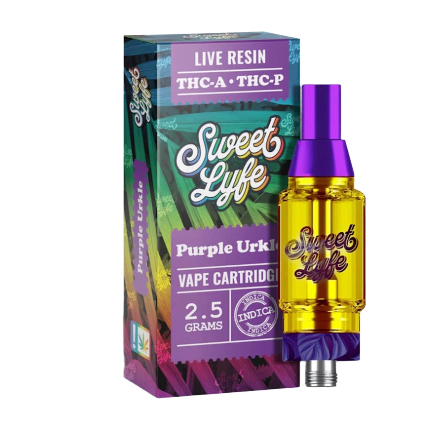 Sweet Lyfe Live Resin Purple Urkle THC-A + THC-P Cartridge 2500mg