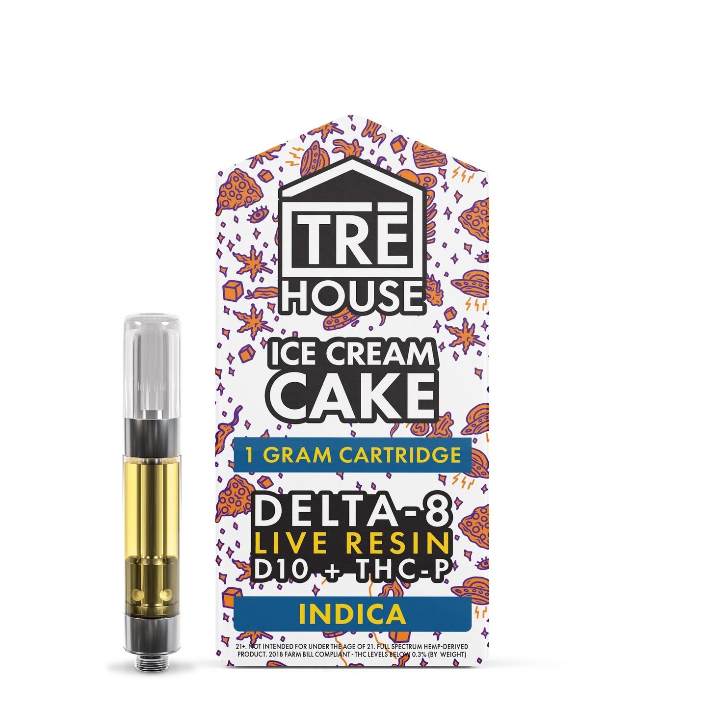 Tre House Live Resin Blend Ice Cream Cake Cartridge 1000mg
