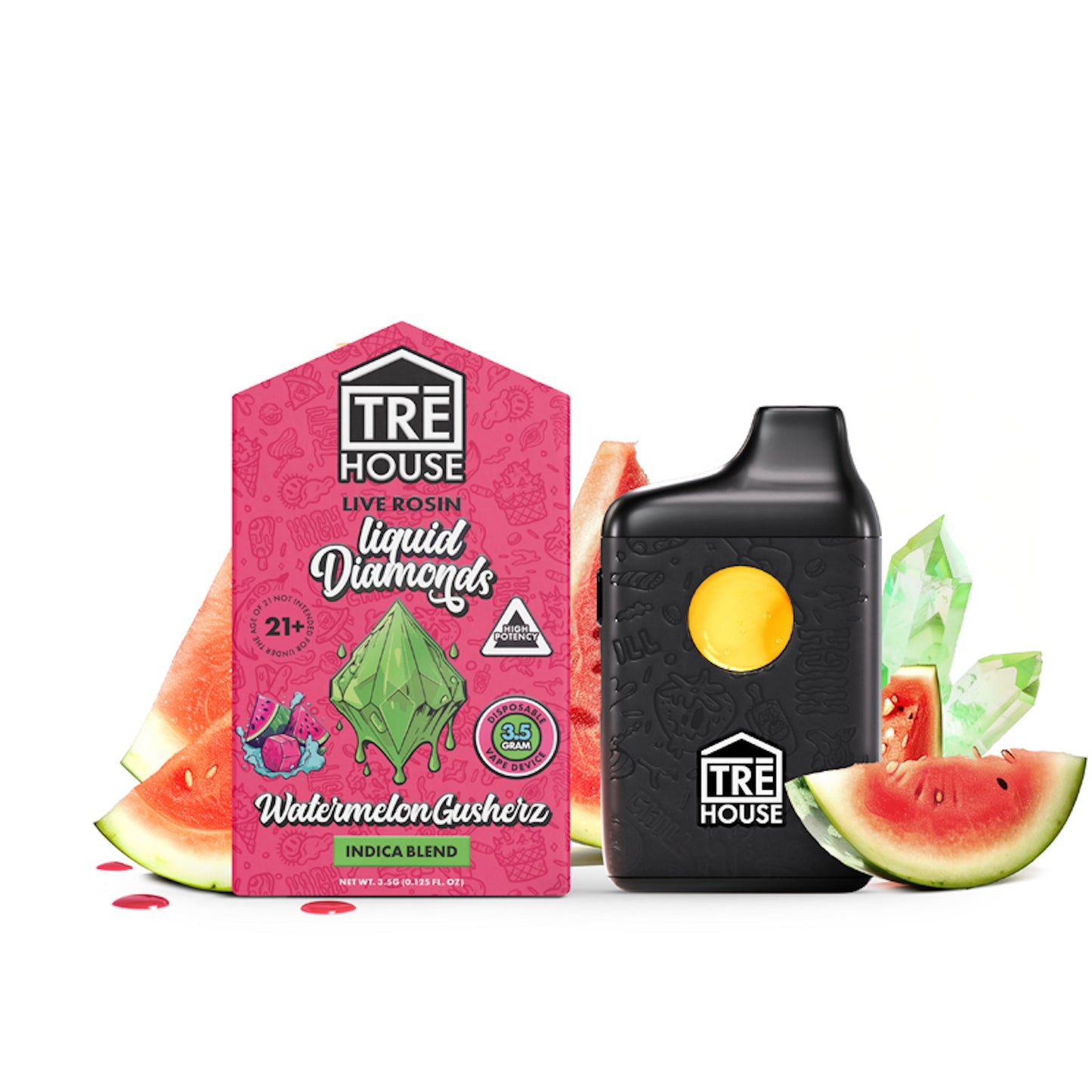 Tre House Live Rosin Liquid Diamonds Vaporizer 3500mg