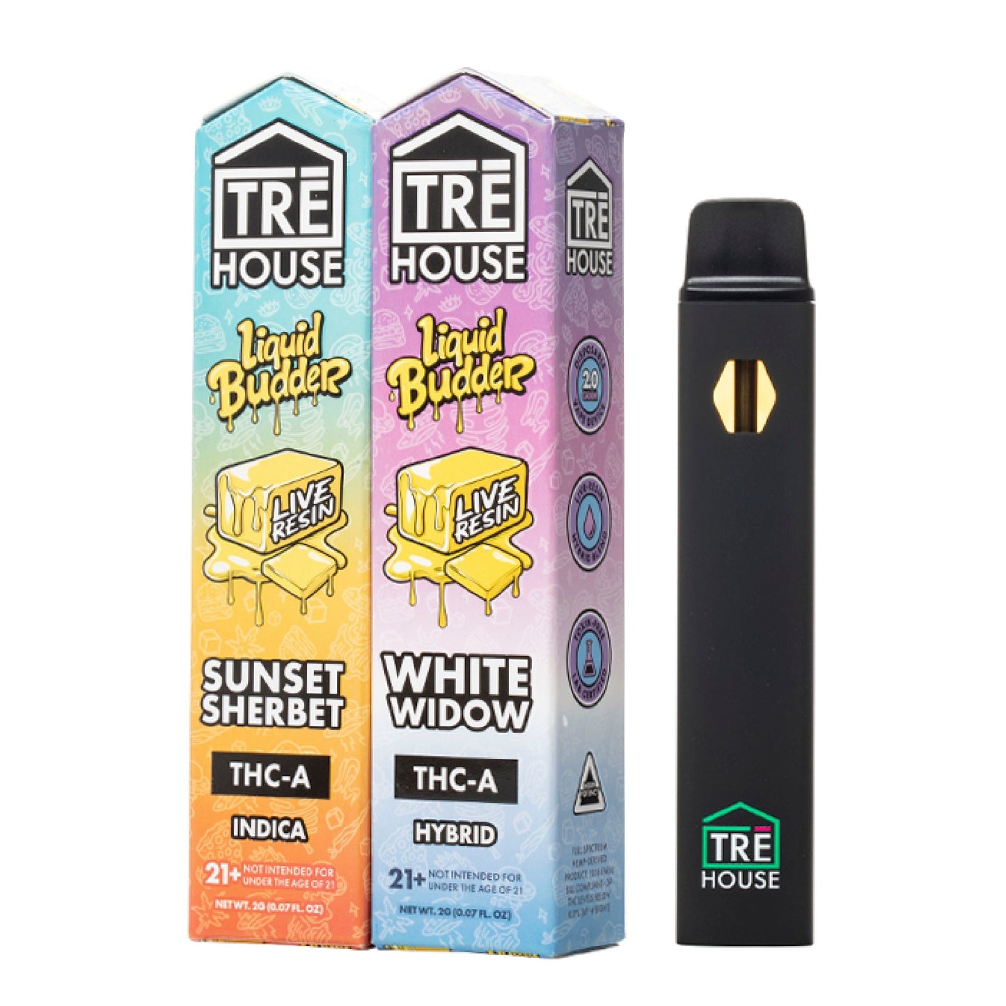 Tre House THC-A Live Resin Liquid Budder Vaporizer 2000mg
