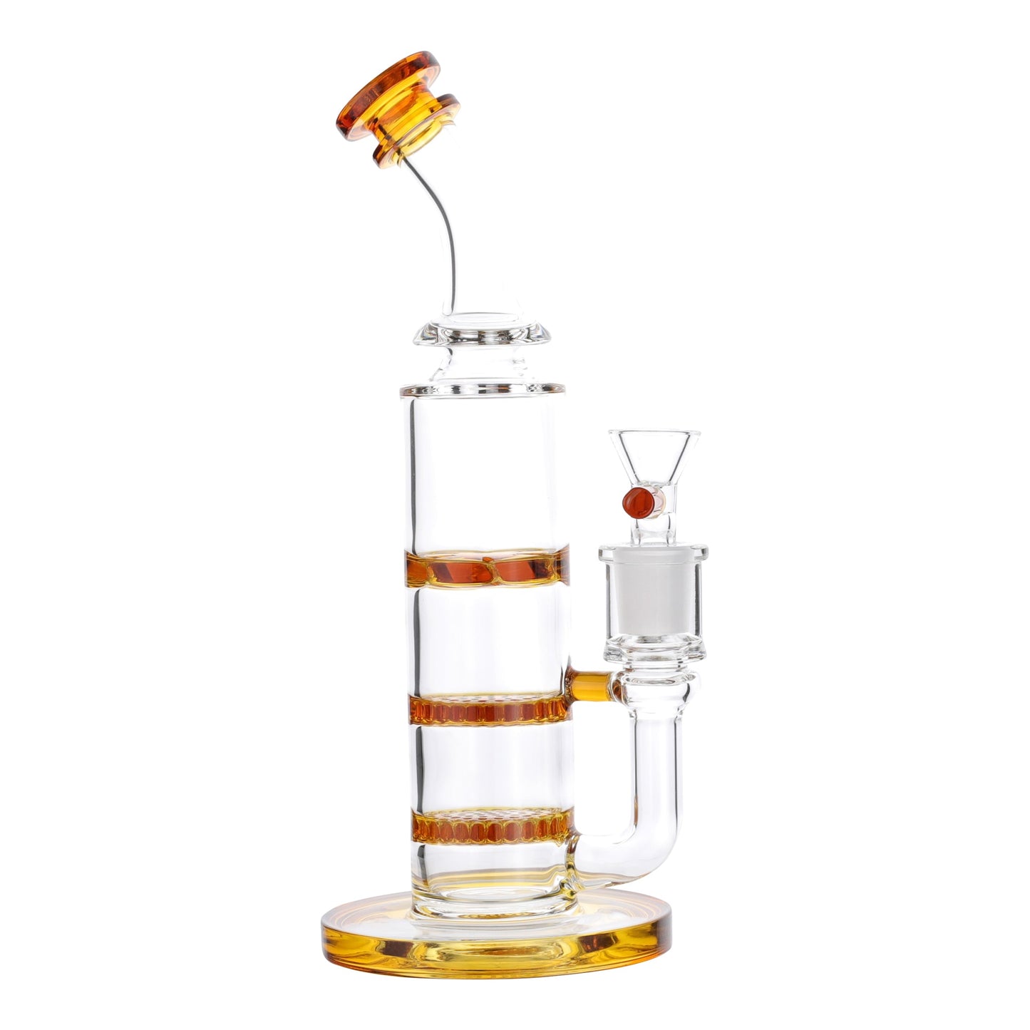 Royal Glass Triple Disc Jockey Bong 8in